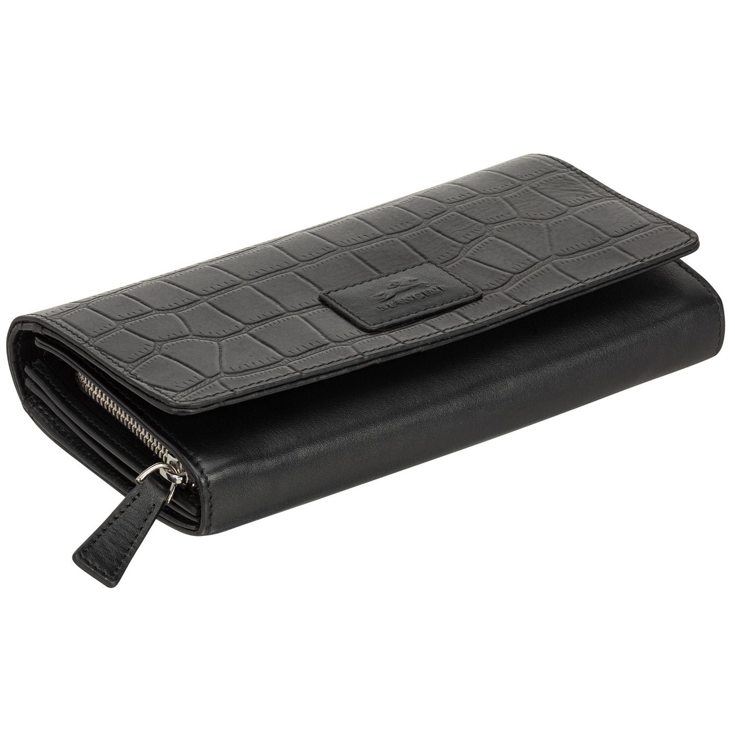 Mancini CROCO RFID Blocking Secure Clutch Wallet for Women - Stylish Anti-Theft Credit Card Holder for Travel, Shopping & Everyday Use