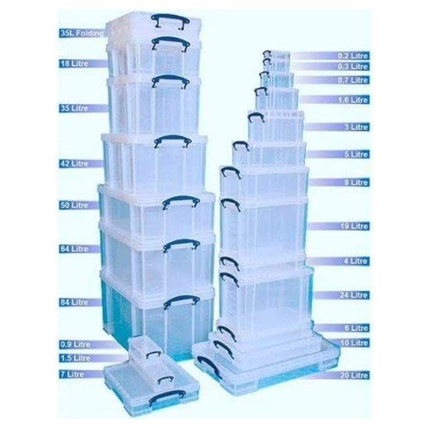 4-Pack Clear 4L Plastic Storage Boxes with Lids - Heavy Duty for Home & Office Organization