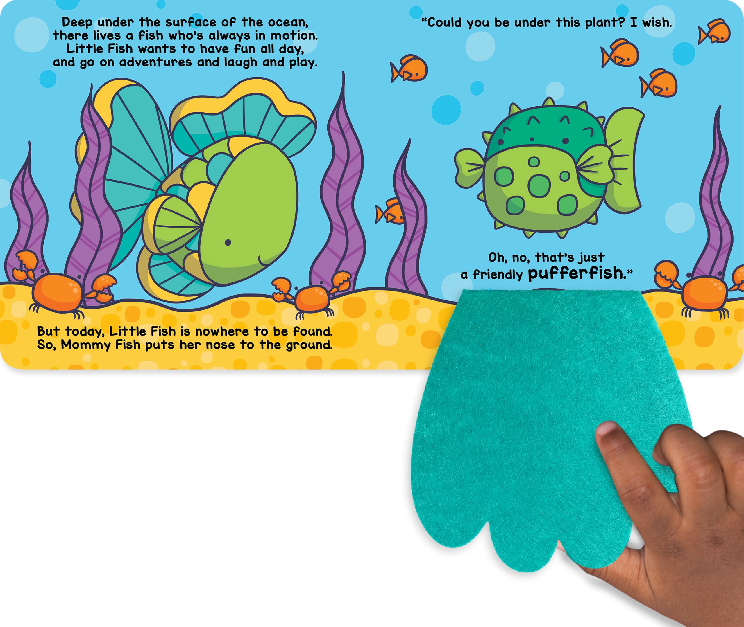 Little Hippo Books Peek and Seek In the Ocean - Interactive Touch and Feel Board Book for Toddlers 1-3 Years | Sensory Learning & Early Education | Perfect for Bedtime Reading & Baby Shower Gifts