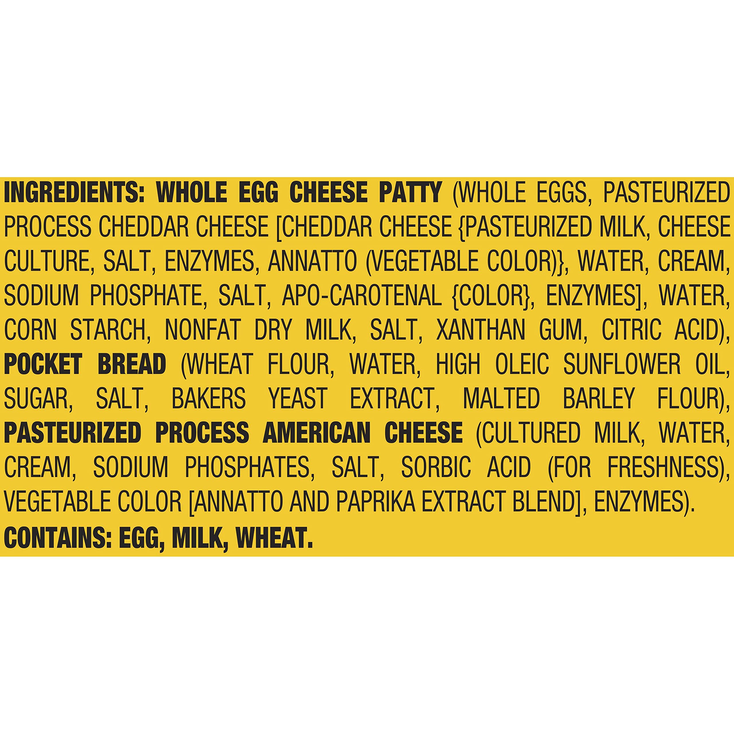 Sandwich Bros. Frozen Egg & Cheese Flatbread Pocket Sandwiches - 6 Pack (13.5 oz) | Quick Breakfast, Lunch or Snack | Perfect for Busy Mornings & On-the-Go Meals