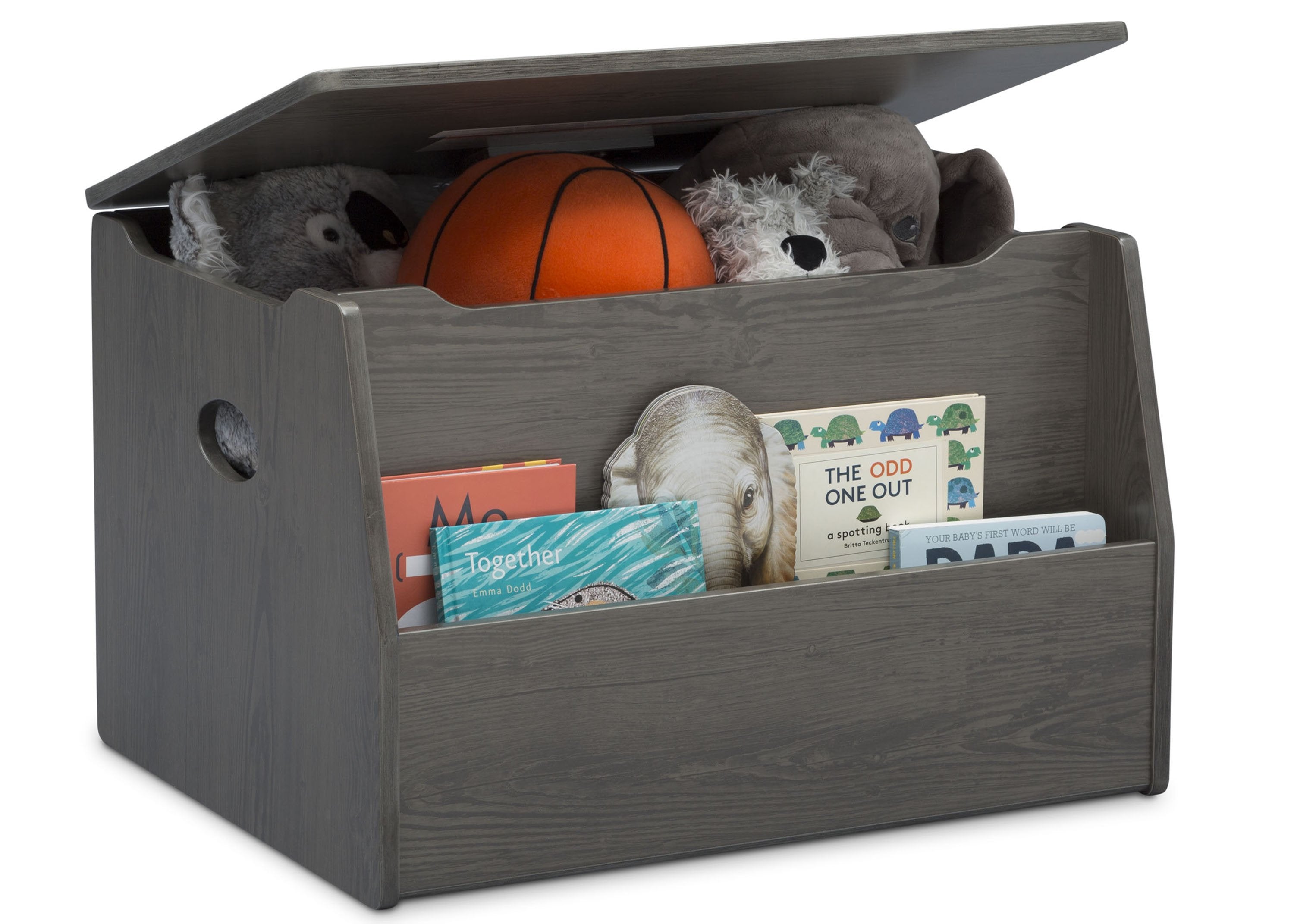 Classic Wooden Toy Box with Book Storage - Perfect for Kids' Room Organization & Nursery Decor