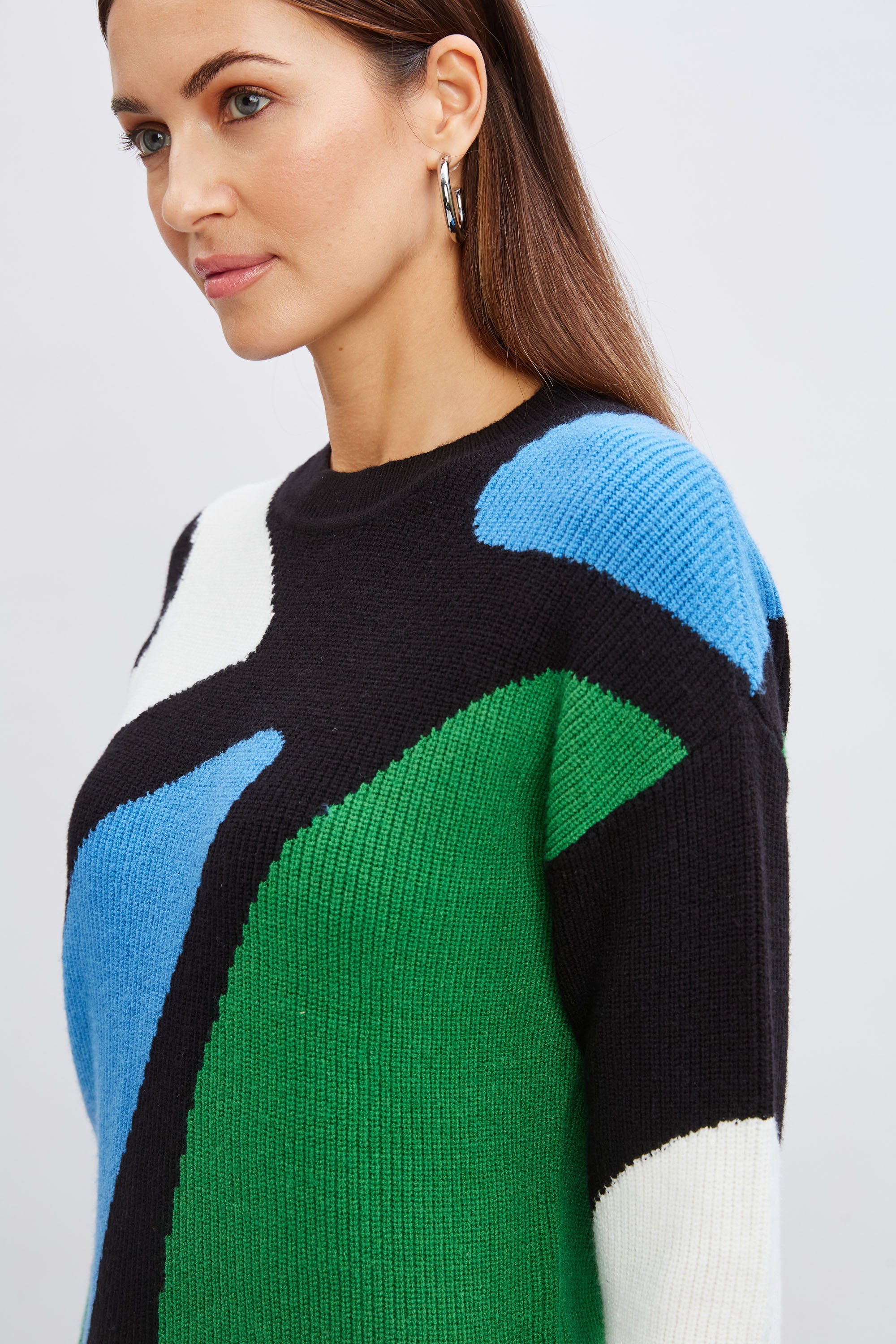 T Tahari Women's Colorblock Sweater - Stylish Striped Knit Pullover for Fall & Winter | Perfect for Office, Date Night & Casual Outings
