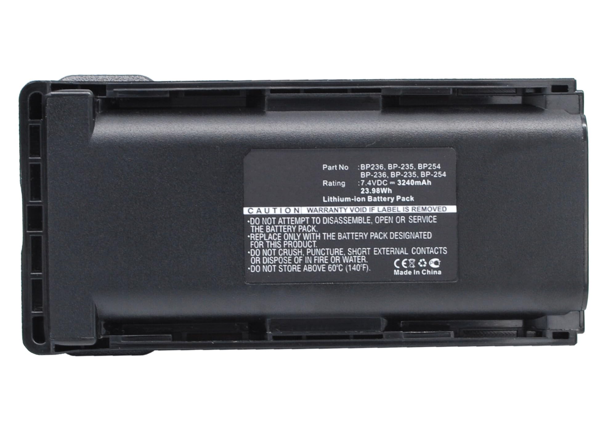 Synergy Digital 2-Way Radio Battery for Icom IC-F70D - 3240mAh Li-ion High Capacity Replacement (BP-235 Compatible) - Perfect for Security, Construction & Outdoor Communication