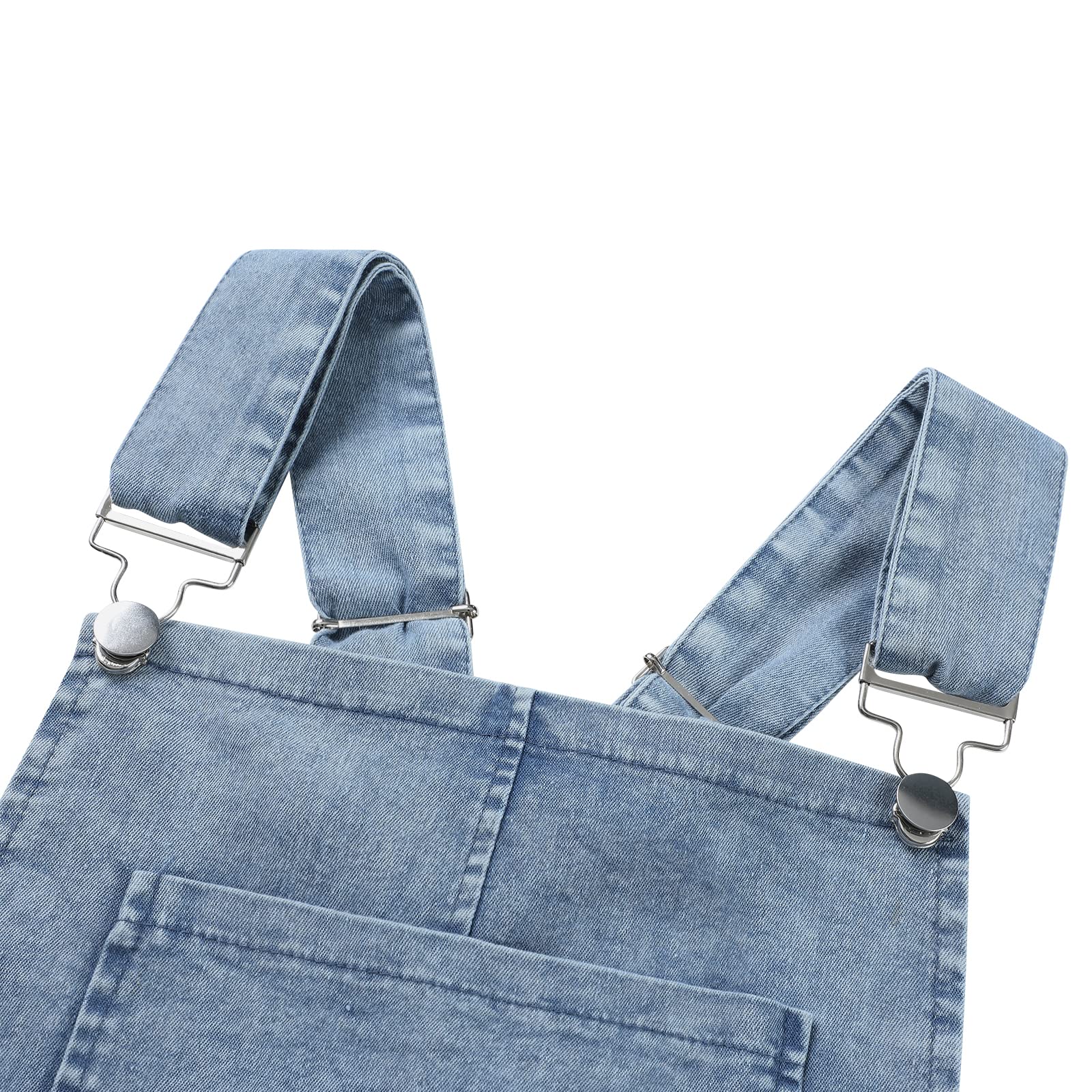 Women's Denim Bib Overalls - Casual Baggy Jumpsuit with Pockets & Wide Leg | Giraropa Solid Overalls for Women | Perfect for Workwear, Street Style & Outdoor Activities