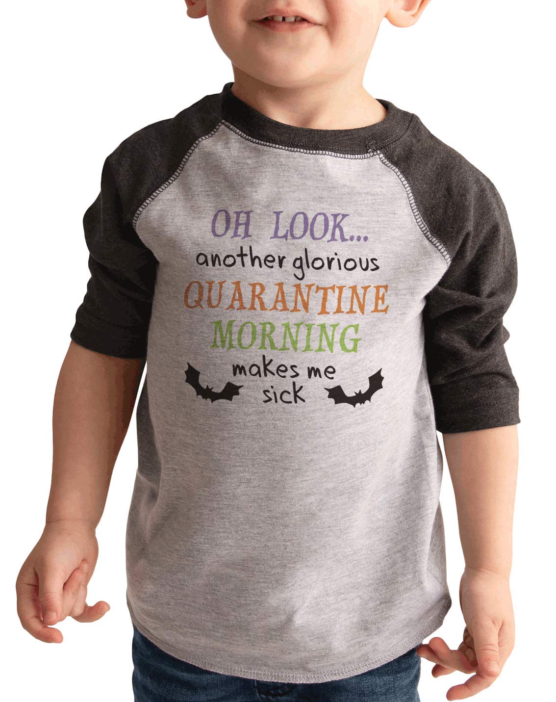 7 Ate 9 Apparel Kids Funny Halloween Quarantine T-Shirt - Cute & Comfortable Costume Top for Trick-or-Treating, Virtual Parties & Spooky Family Photos