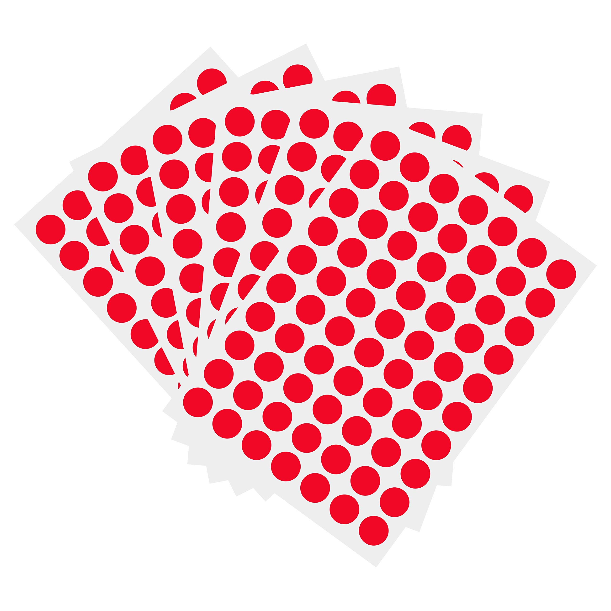 1050 PCS 3/4 Inch Round Color-Code Dot Stickers - Multi-Purpose Removable Labels for Classroom, Office, Inventory & Organization (Red) - Perfect for Color Coding Files, Books, Storage Boxes & Whiteboard Marking