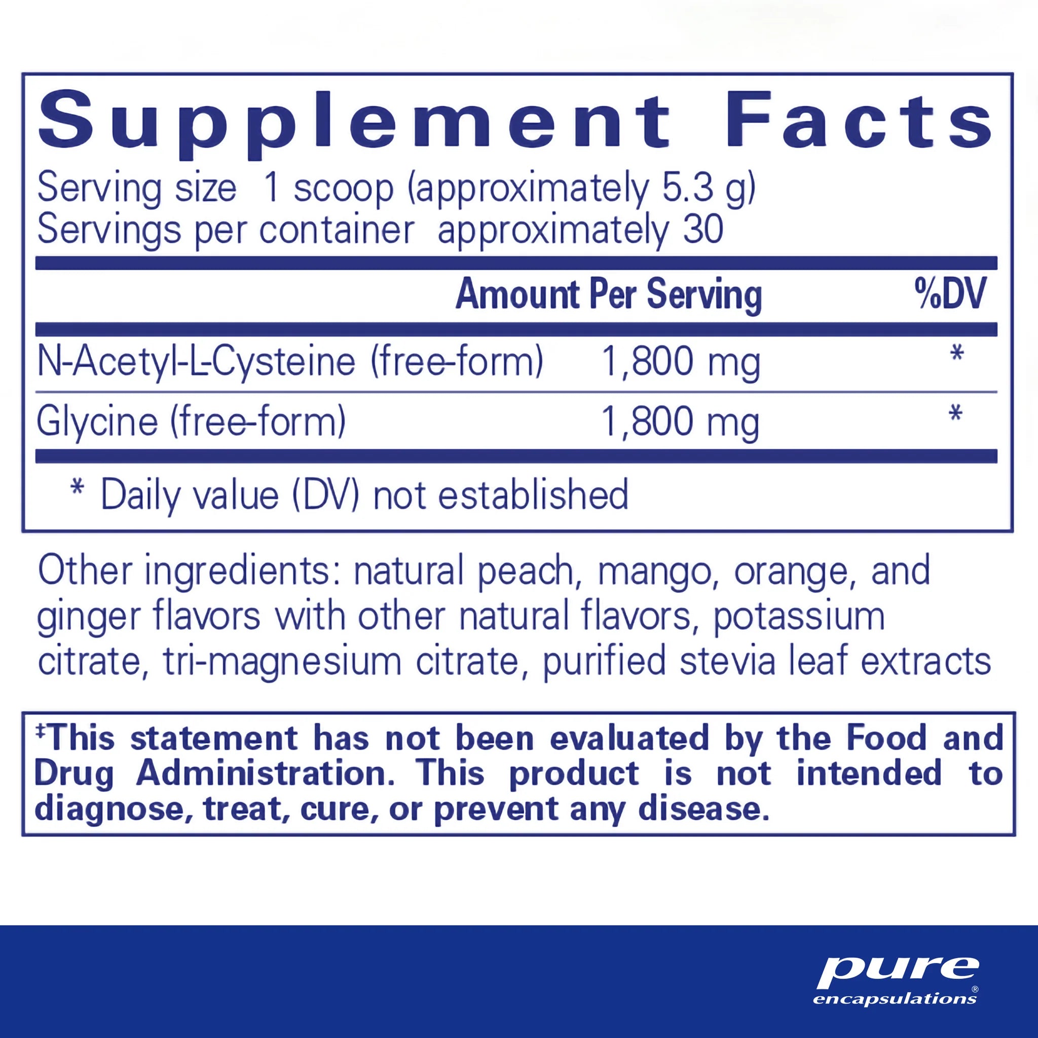 NAC + Glycine Powder Supplement - Antioxidant & Detox Support for Liver Health - Perfect for Daily Wellness & Immune Boosting