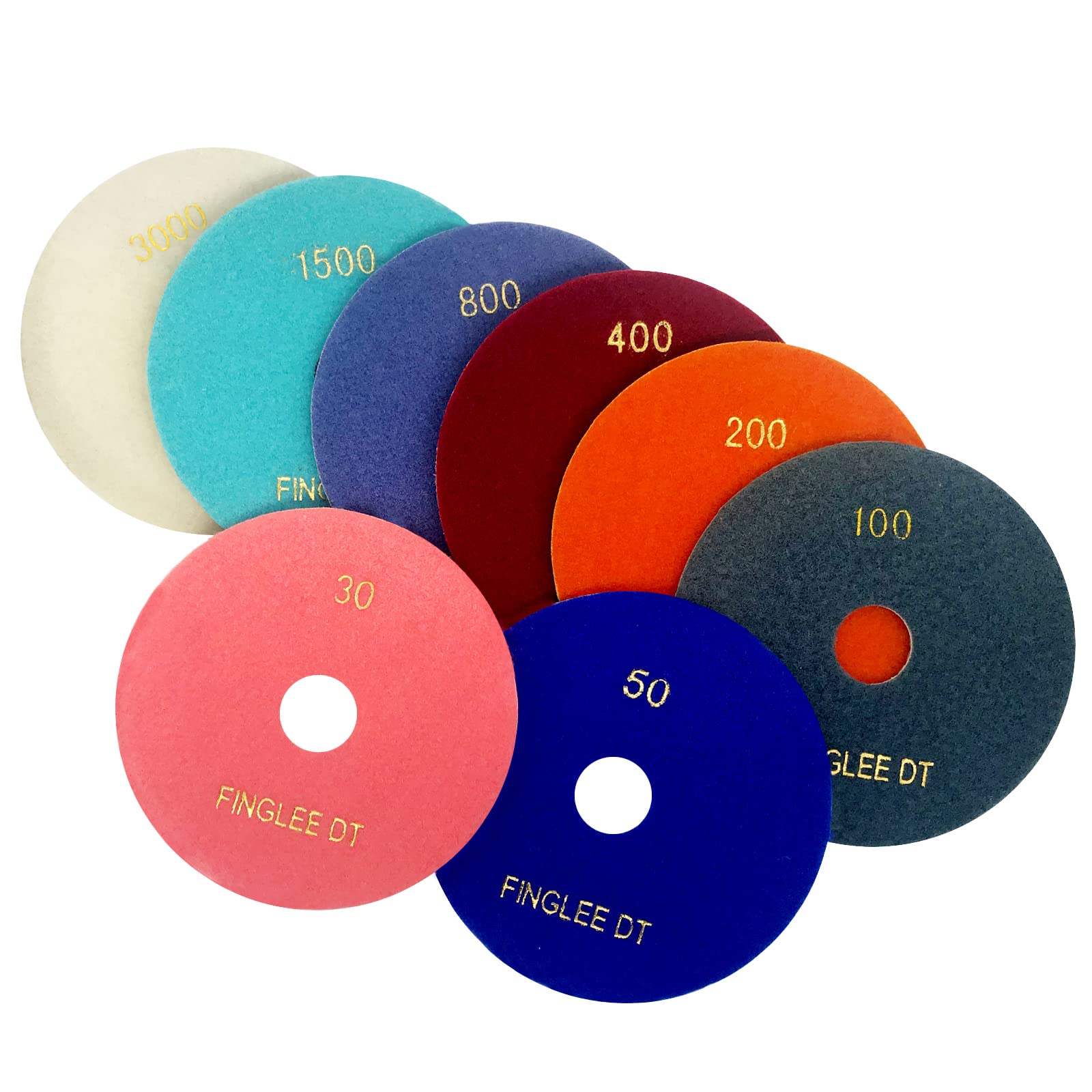 7 Inch Diamond Polishing Pad (800 Grit) - Wet/Dry Tile Polishing Disc for Grinder - Perfect for Concrete, Marble, Quartz, Granite Countertops & Stone Surfaces - Ideal for Home Renovation, DIY Projects & Professional Stone Restoration