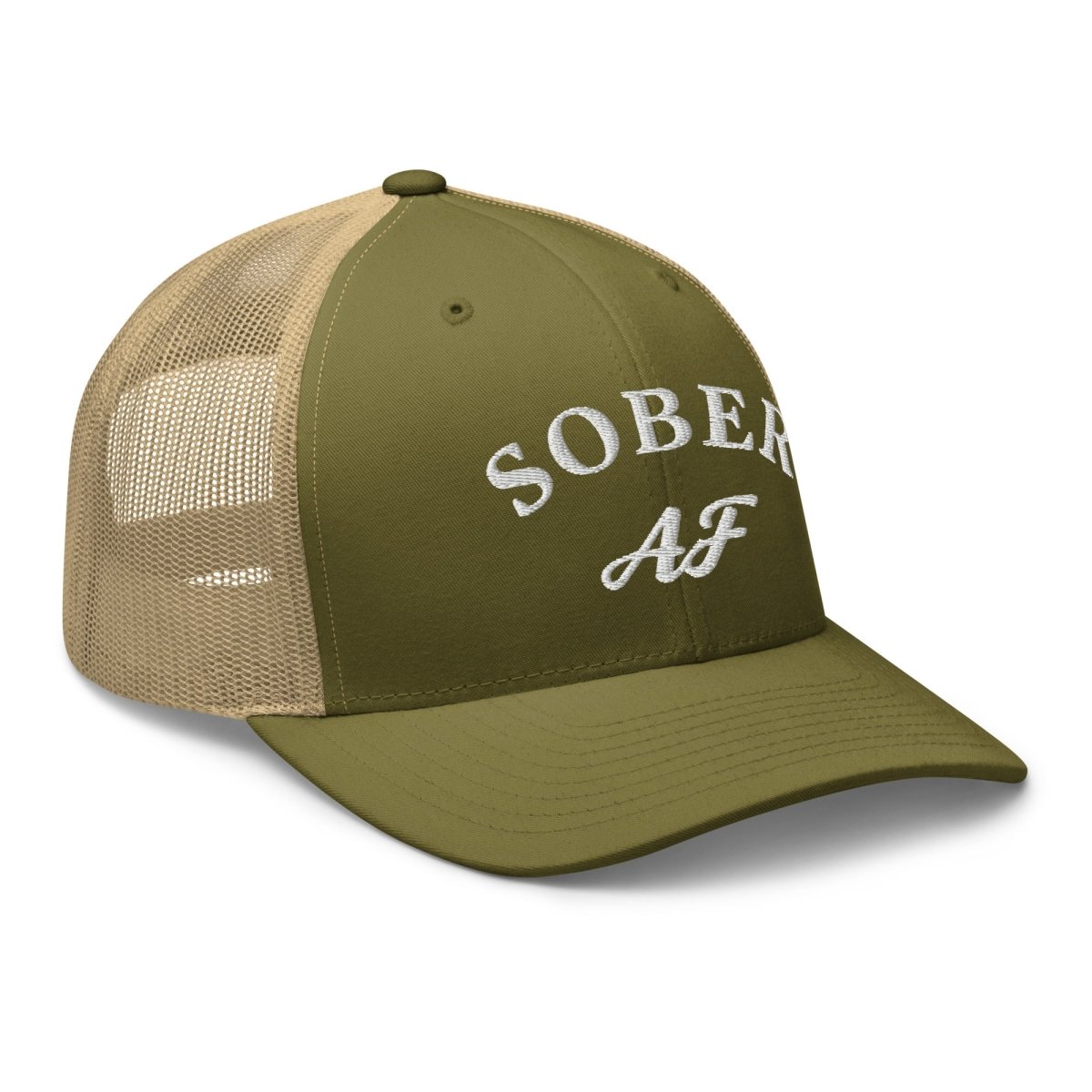 Sober AF Embroidered Trucker Hat - Funny Novelty Baseball Cap for Men & Women - Perfect for Parties, Festivals, and Everyday Wear
