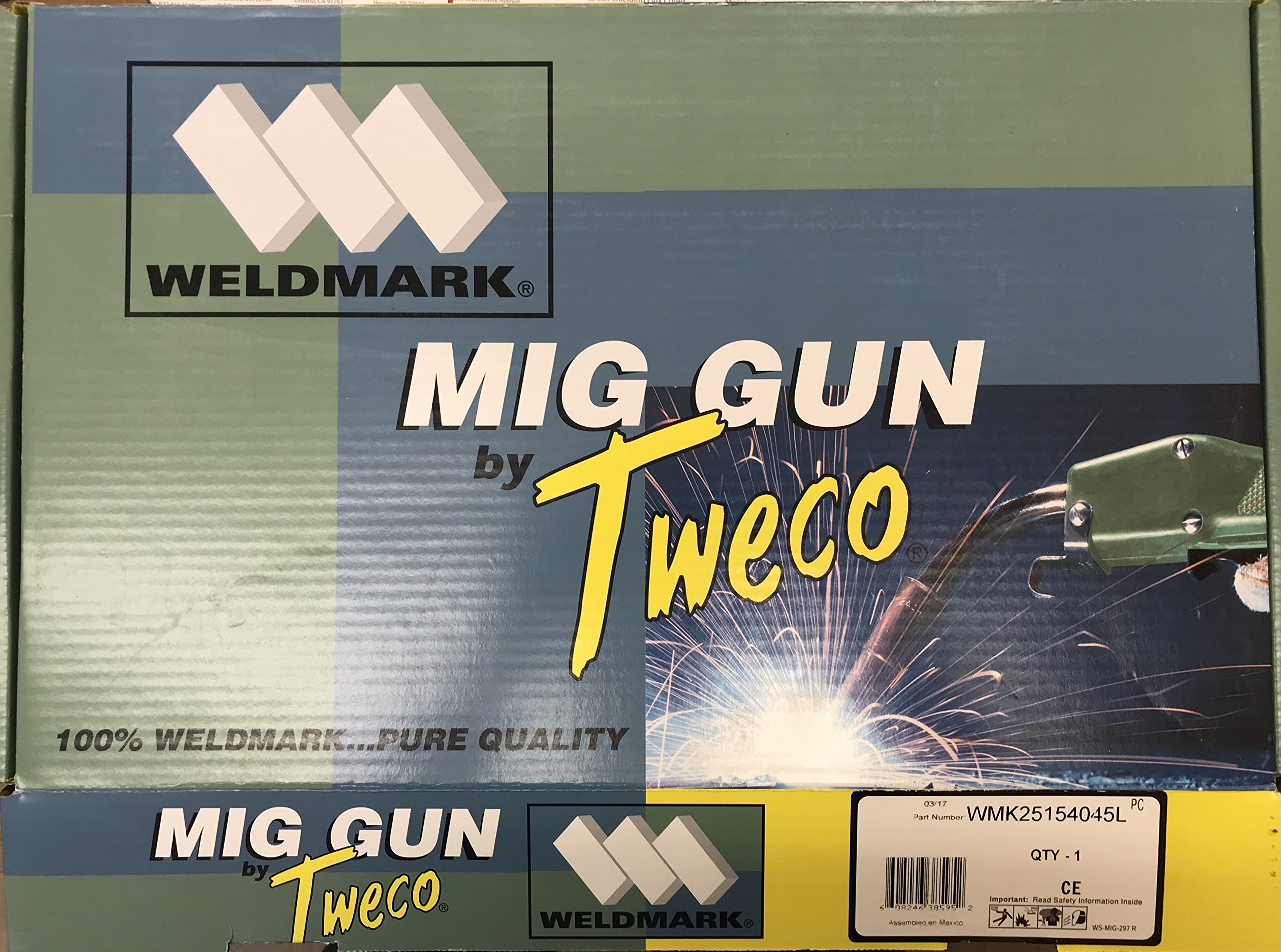 Tweco Wmk25154045L 250 Amp MIG Welding Gun with Lincoln Plug - Heavy Duty Welding Tool for Automotive, Metal Fabrication & Industrial Repairs