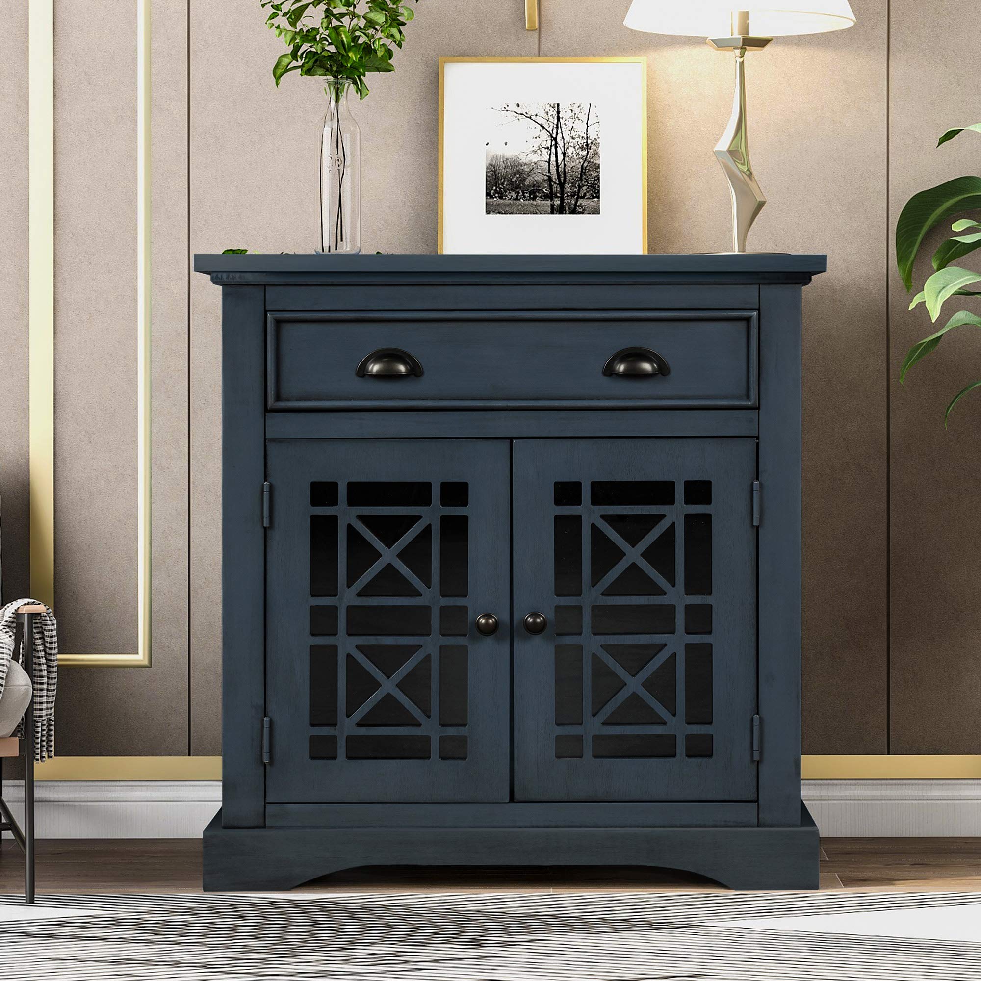 Vintage Wooden Storage Cabinet - 28