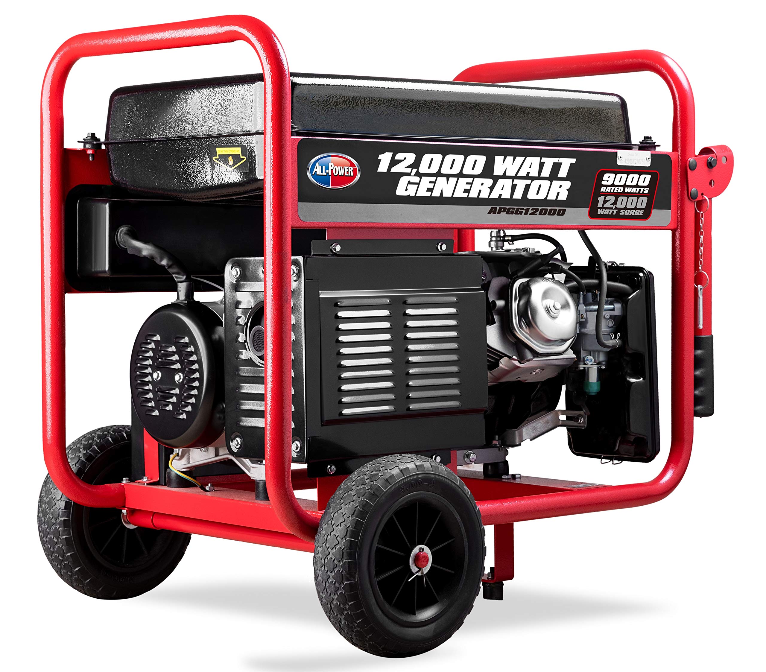 12000W Portable Generator with Electric Start - Quiet, Reliable Power for Camping, RV Trips & Emergency Backup
