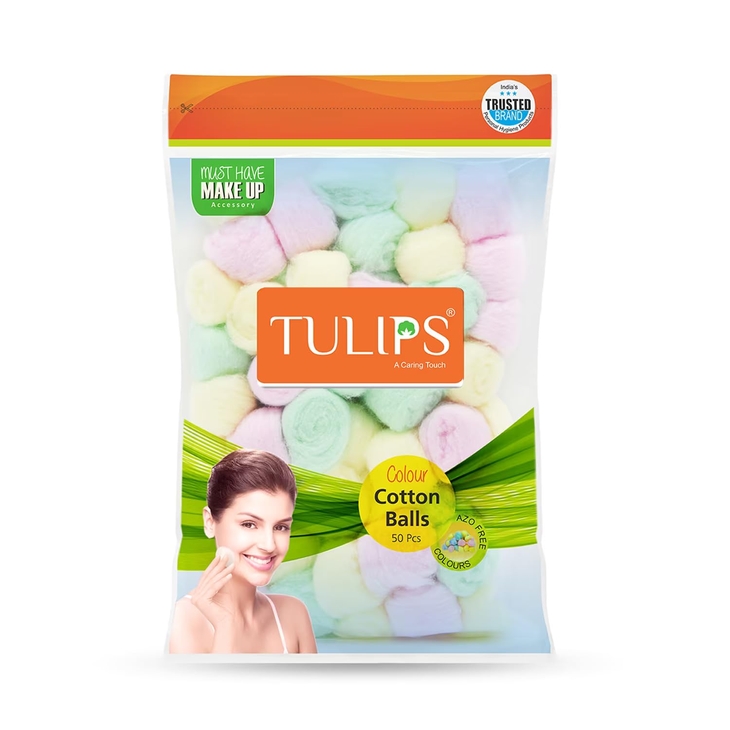 Natural Cotton Balls & Swabs for Nail Polish & Makeup Removal - 50 Count Soft Cotton Pads for Skincare, Baby Care & First Aid - Hypoallergenic & Chemical-Free