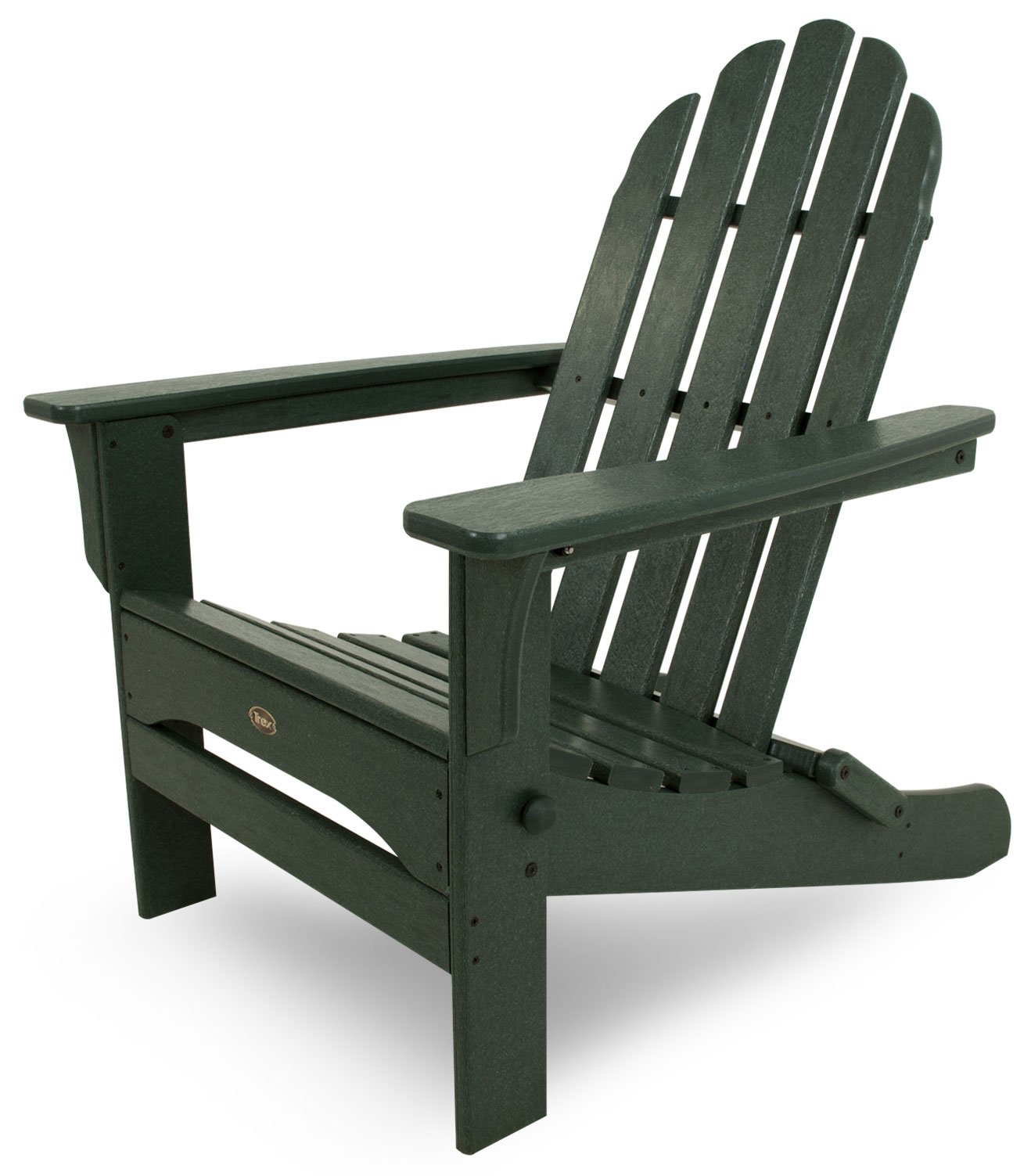 Polywood TXA53RC Cape Cod Folding Adirondack Chair - Durable Outdoor Furniture in Rainforest Canopy | Perfect for Patio, Deck, Poolside & Garden Relaxation