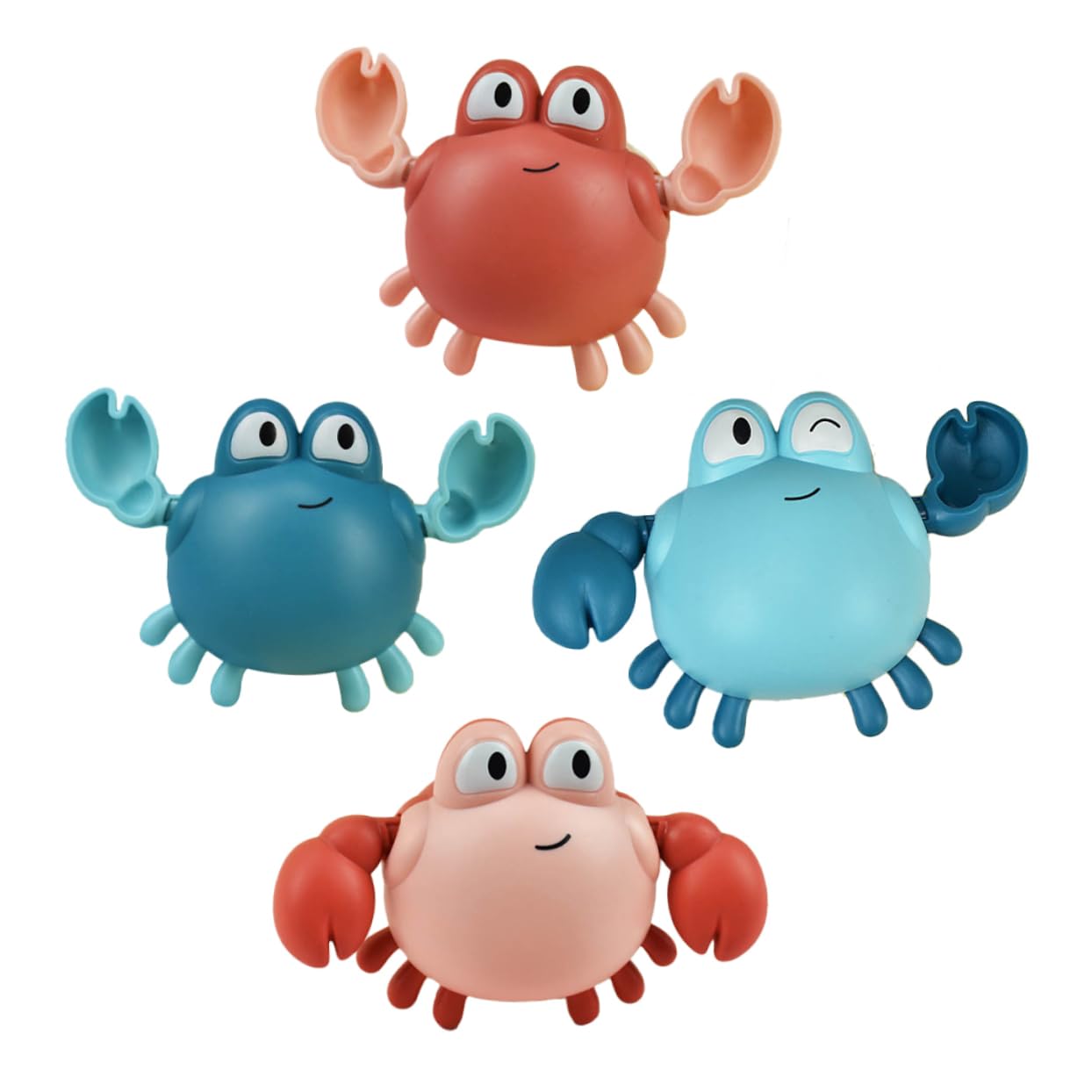 FAVOMOTO 4-Piece Wind-Up Bath Toys Set - Swimming Sea Animal Toys for Toddlers & Kids - Fun Bathtub Toys for Baby Bath Time & Pool Play