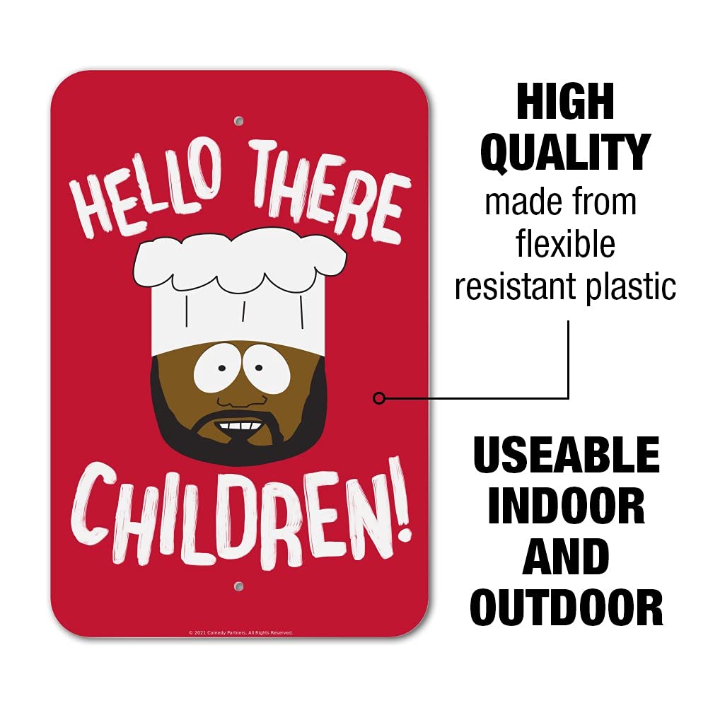 South Park Chef Hello Children Sign - Funny Home & Office Decor for Fans - Perfect for TV Rooms, Game Rooms, and Themed Parties
