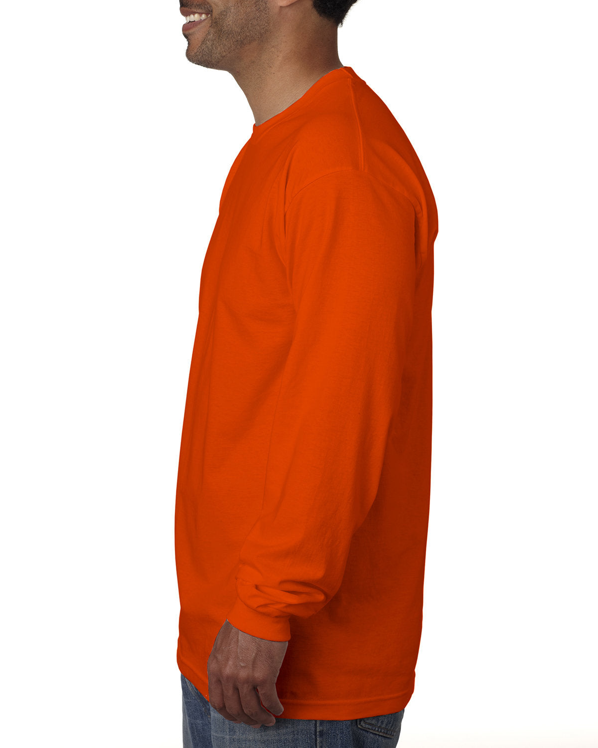 Bayside BA5060 Men's Long Sleeve Cotton T-Shirt - Comfortable Casual Shirt for Everyday Wear, Work & Outdoor Activities