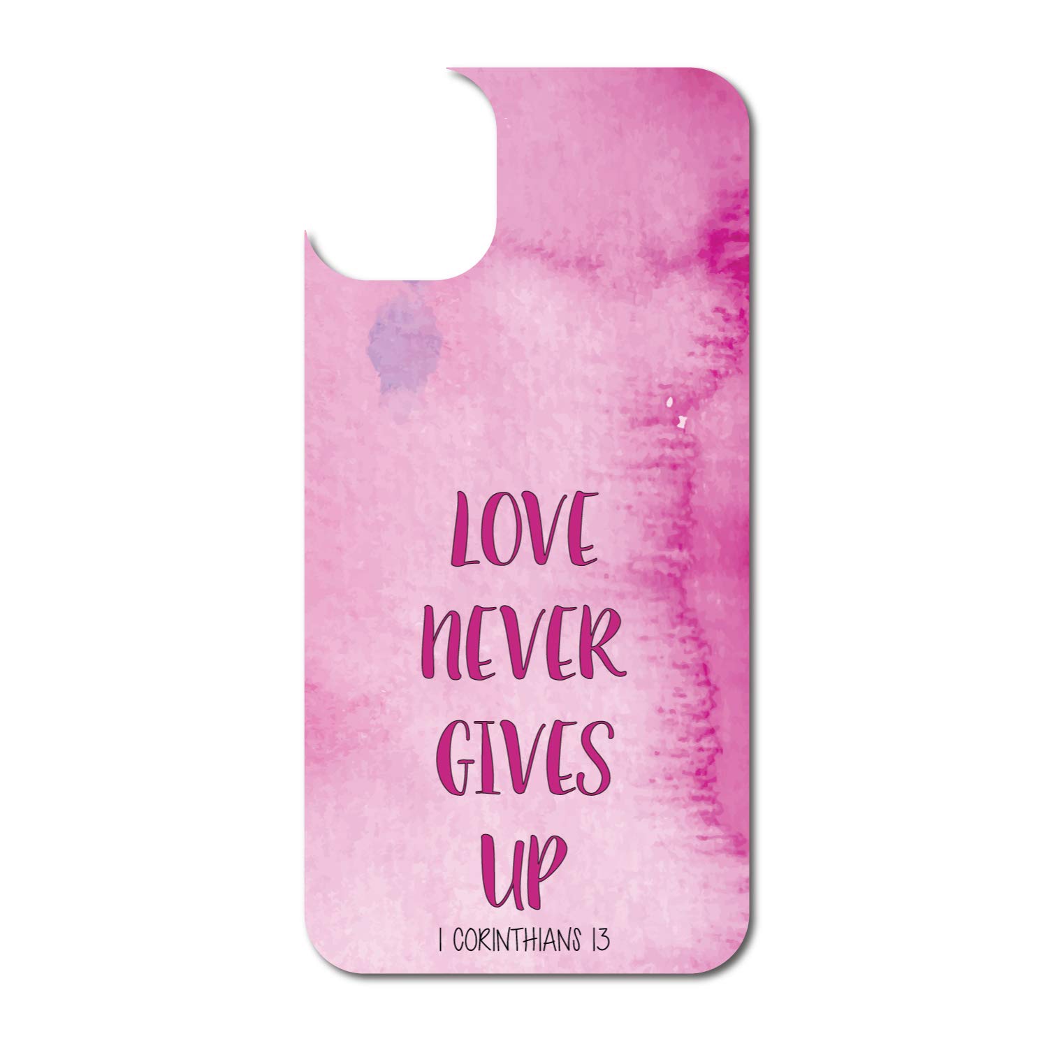 DistinctInk Custom Skin & Decal for OtterBox Symmetry iPhone 11 Pro Max (6.5 Inch) - 1 Corinthians 13 Bible Verse - Christian Faith Protection Cover - Perfect for Church, Bible Study & Daily Inspiration