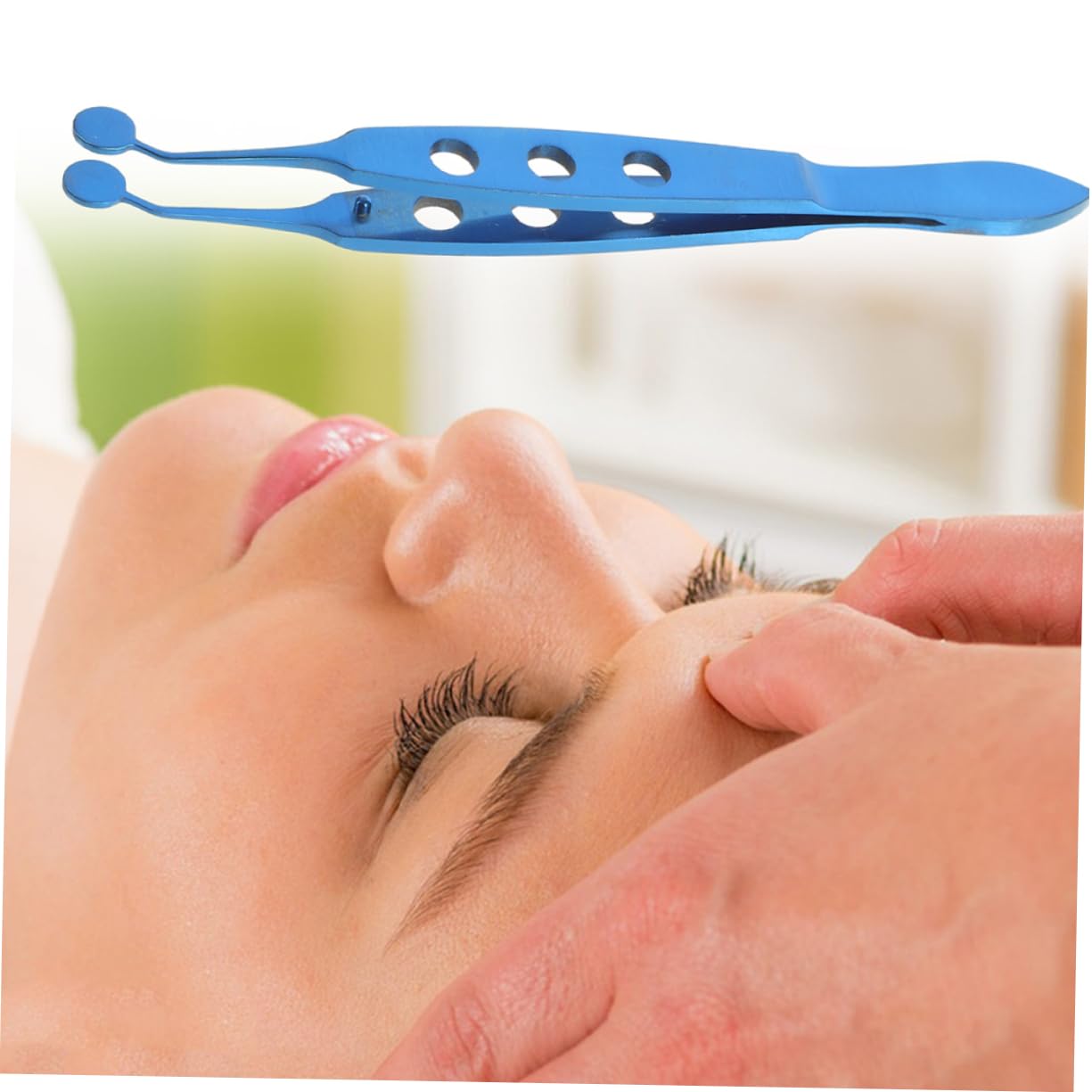 Titanium Alloy Meibomian Gland Forceps - Professional Eyelid Tweezer & Compressor Tool for Stye Treatment, Eye Care & Gland Expression - Perfect for Ophthalmologists & Home Use