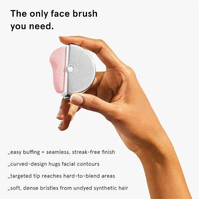 Glossier Stretch Concealer Brush - Soft Blend & Buff Makeup Tool for Flawless Coverage | Perfect for Under Eyes, Blemishes & Highlighting