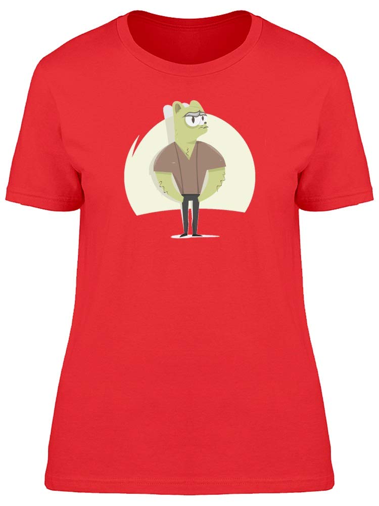 Cool Man Cat Doodle Graphic T-Shirt for Women - Casual Streetwear, Funny Cat Lover Tee for Everyday Wear & Cat-Themed Outfits