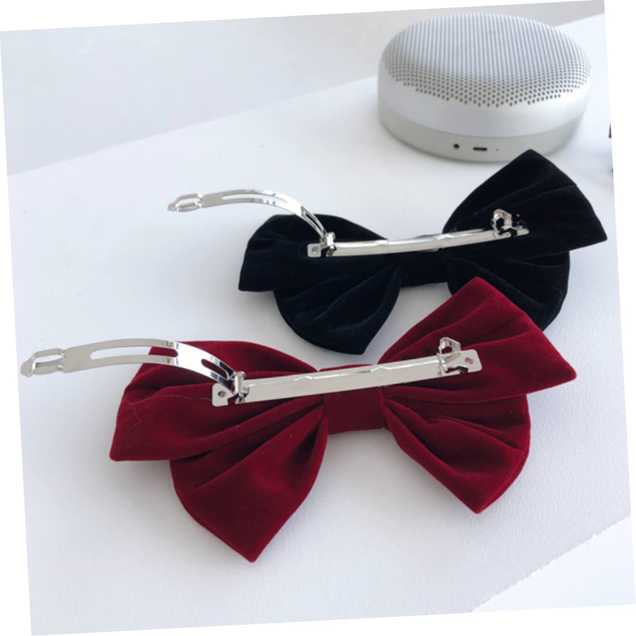 FRCOLOR 3 Sets Elegant Bow Hair Clips for Women - Large Hair Barrettes & Hairpins for Girls, Parties, Weddings & Special Occasions - 2pcs x 3 Pack - Perfect for Bridal, Prom, Birthday & Formal Events