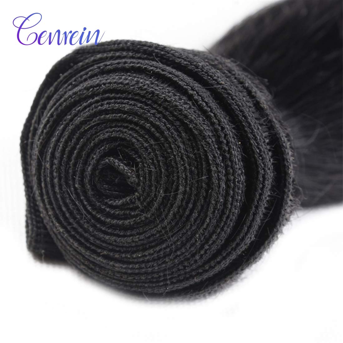 Peruvian Straight Virgin Human Hair Bundles - 100% Unprocessed 4 Bundles (10/12/14/16 Inches) 1B Color for Weave Extensions | Perfect for Daily Styling, Salon Looks & Special Occasions