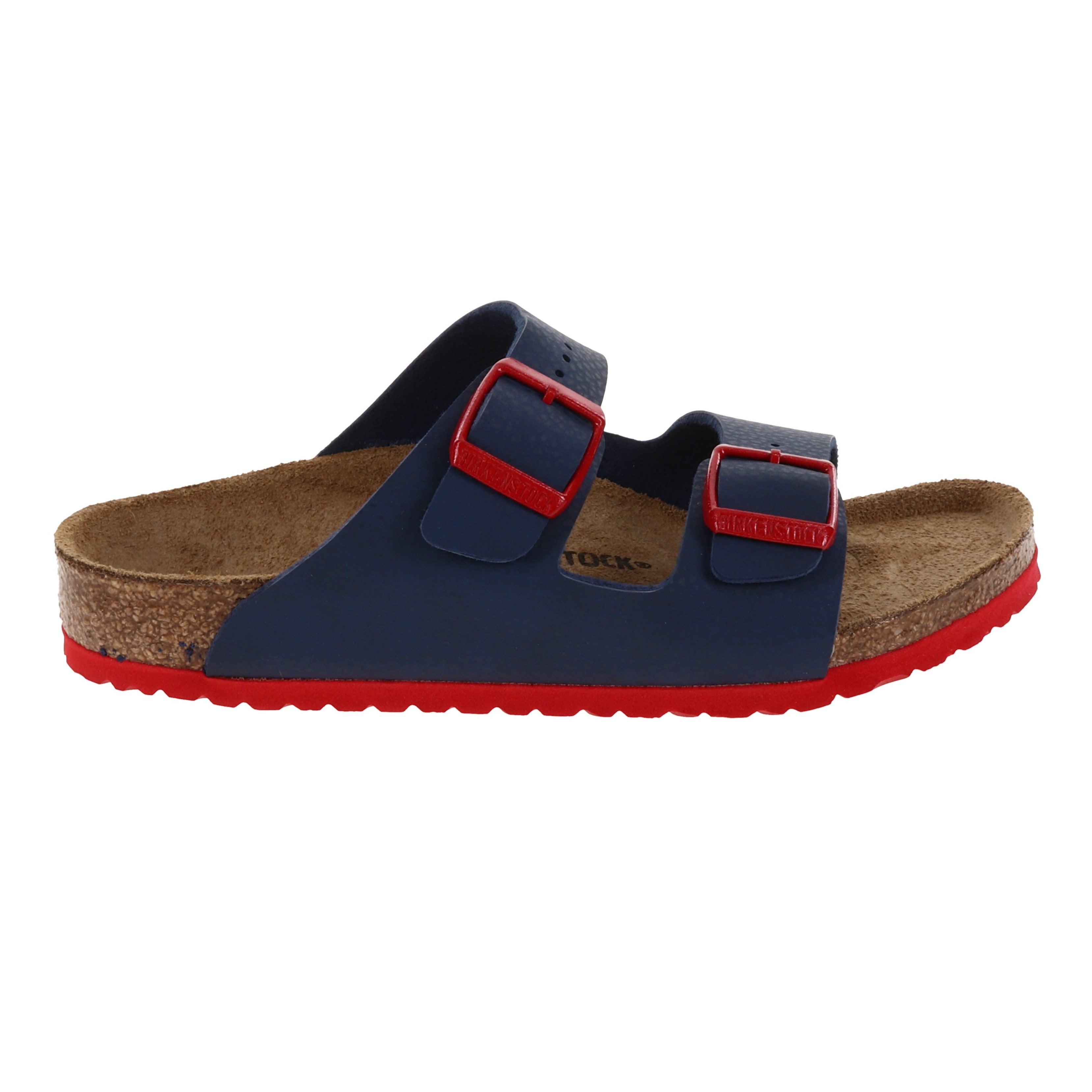 Birkenstock Arizona Blue Red Kids Sandals - Comfortable & Durable Footwear for Boys and Girls - Perfect for School, Beach, and Outdoor Play