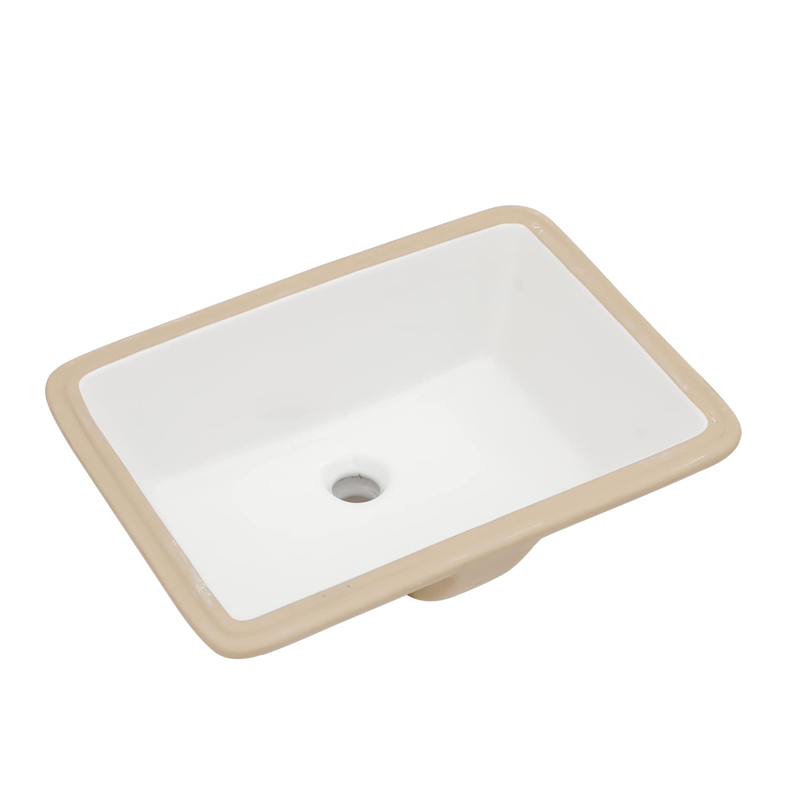 Lordear 20x15 Inch Undermount Bathroom Sink - White Porcelain Ceramic Vanity Sink Basin with Overflow - Rectangle Under Counter Lavatory for Modern Bathrooms (Perfect for Home Renovation & Guest Bathroom Upgrades)