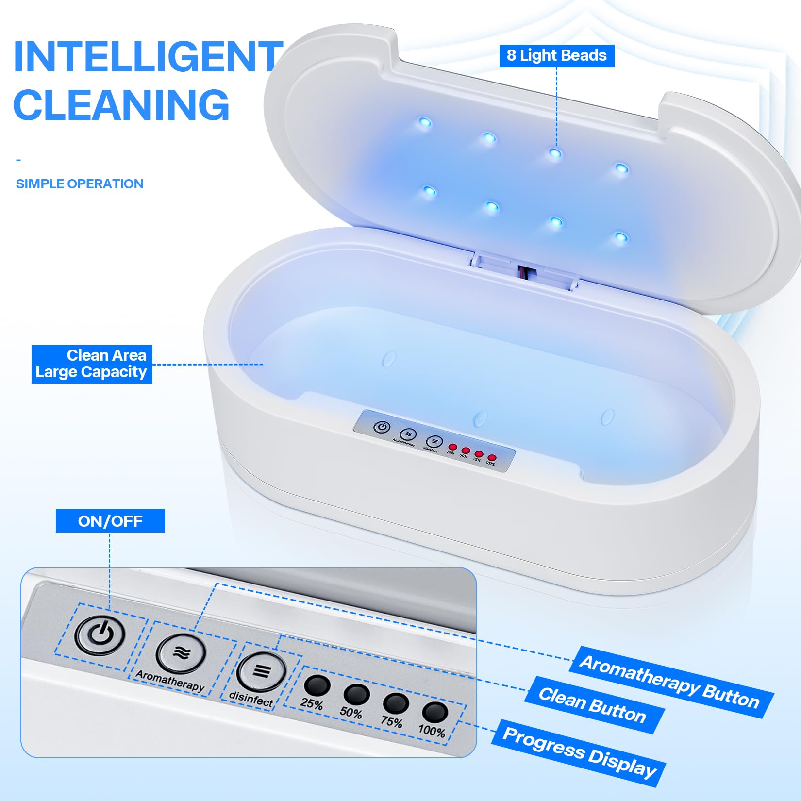 UV Nail Tool Sterilizer Box - Portable Aromatherapy Sanitizer for Manicure Salon, Jewelry, Phone & Makeup Accessories | Disinfect Nail Clippers, Files & Beauty Tools with Germicidal Light - Perfect for Home, Spa & Professional Use