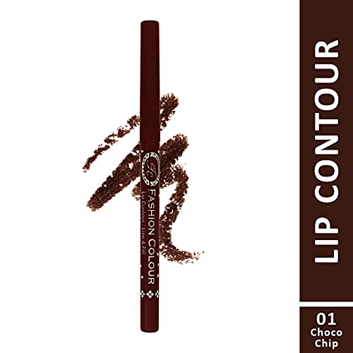 Fashion Color Lip Liner - Waterproof Long Lasting Matte Lip Contour Pencil | Smudge Proof & Transfer Resistant | 10g Choco Chip | Perfect for Everyday Wear, Night Out & Professional Makeup Looks