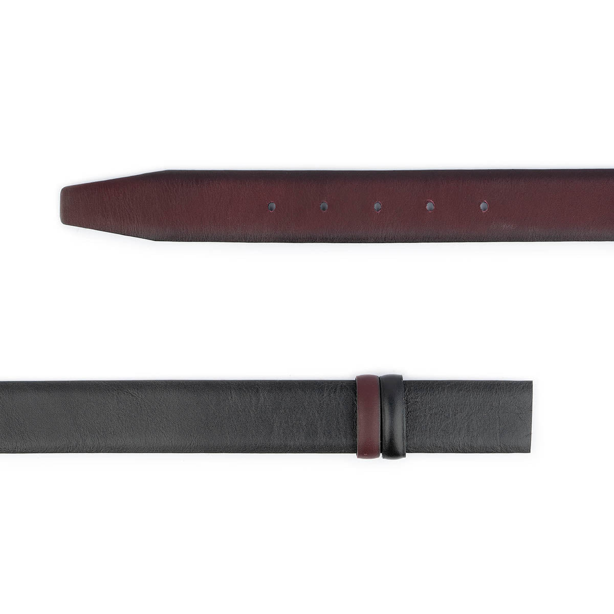 Reversible Black & Burgundy Leather Belt for Women - Ferragamo Style Buckle Strap - Perfect for Office, Casual & Formal Outfits