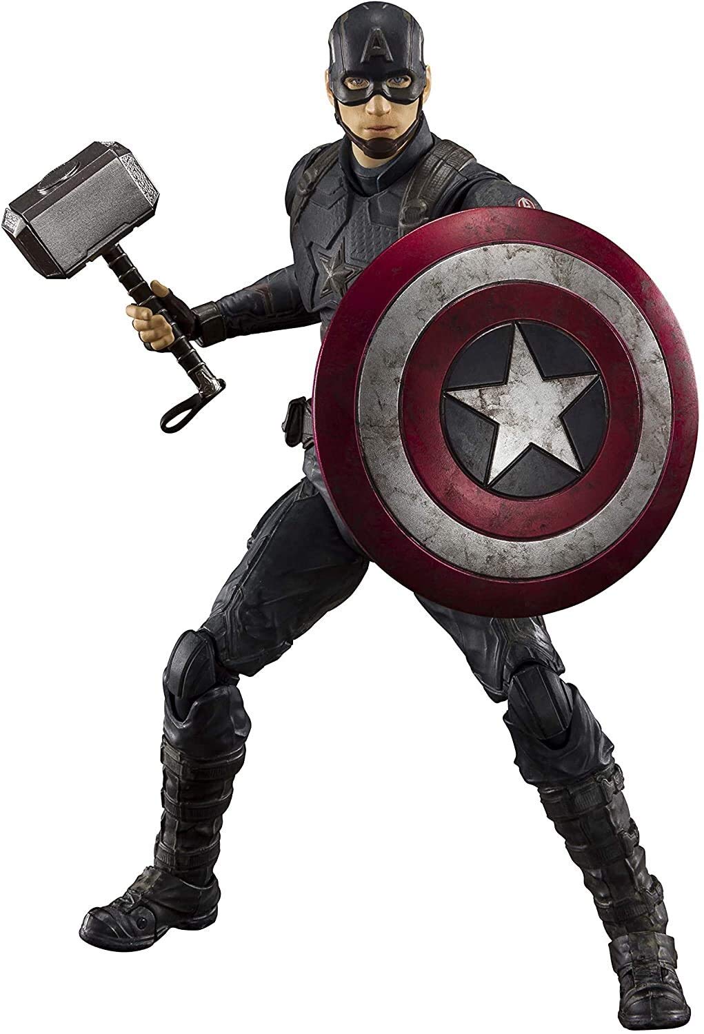 TAMASHII NATIONS Avengers Endgame Captain America Final Battle Edition Action Figure - Bandai Spirits S.H. Figuarts Collectible Toy for Marvel Fans & Display