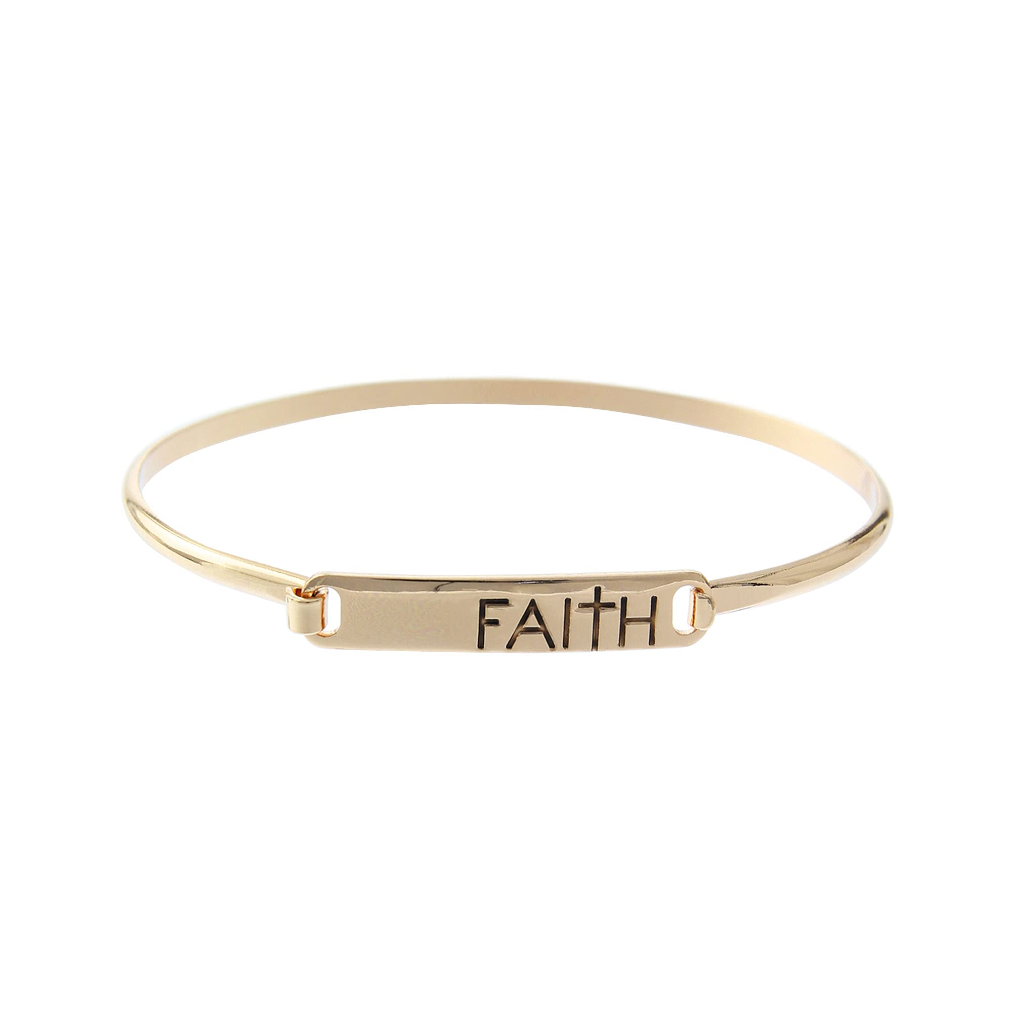 Inspirational Message Jewelry for Women - Delicate Gold, Silver & Rose Gold Plated Engraved Bar Bracelet - Modern & Simple Design with Gift Box - Perfect for Gifts, Daily Wear & Special Occasions