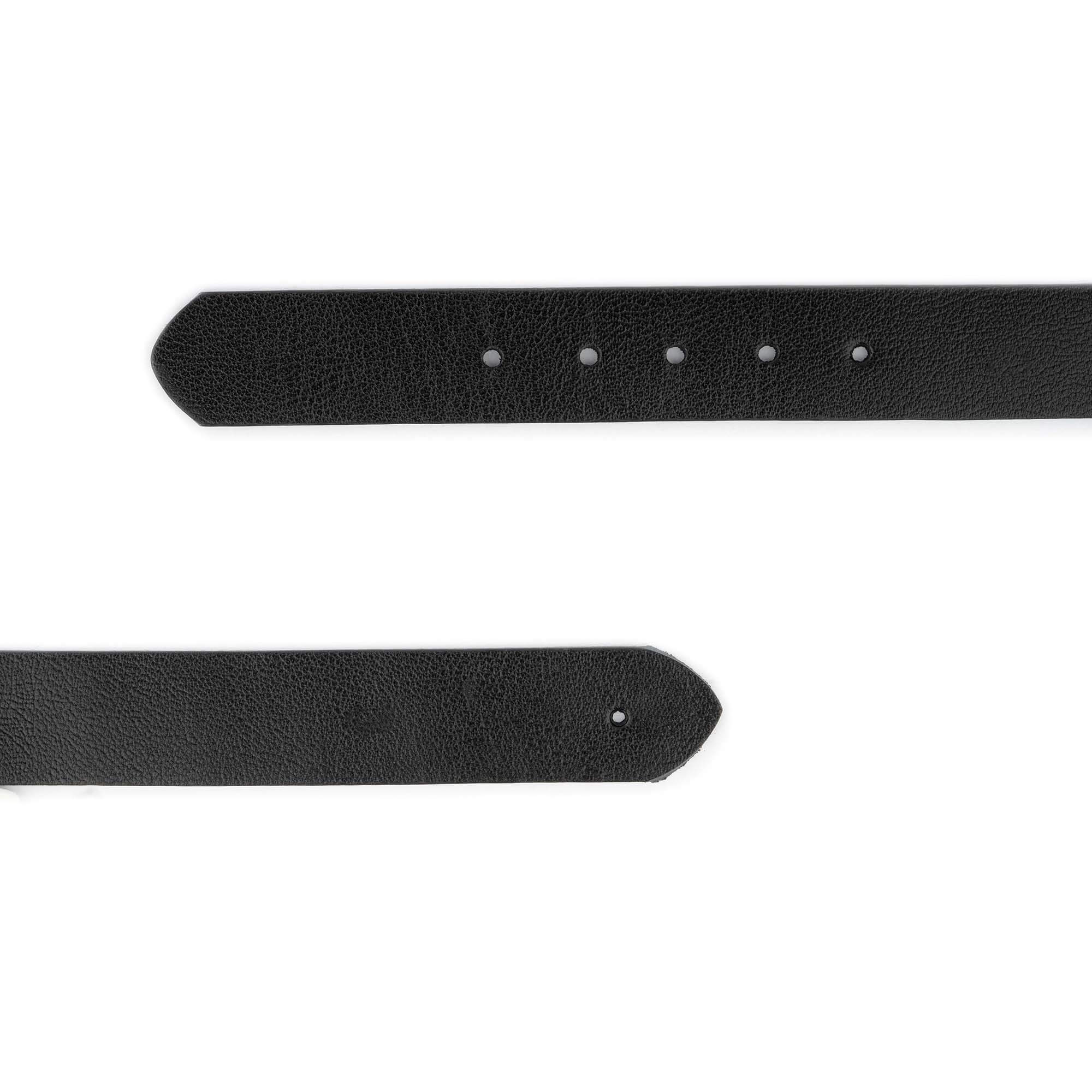 Premium Black Buffalo Leather Belt Strap for Montblanc Buckles - 3.8cm Wide - Durable & Stylish Dress Belt for Business, Office & Formal Occasions