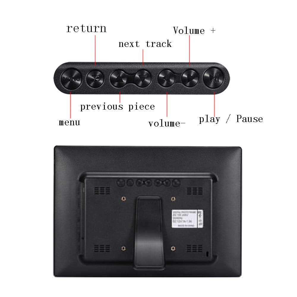 15.4 Inch Digital Photo Frame with Motion Sensor - Smart Electronic Picture Album, 1.5m Detection Range, Adjustable Playback Timer (Black) - Perfect for Home, Office & Retail Advertising Displays