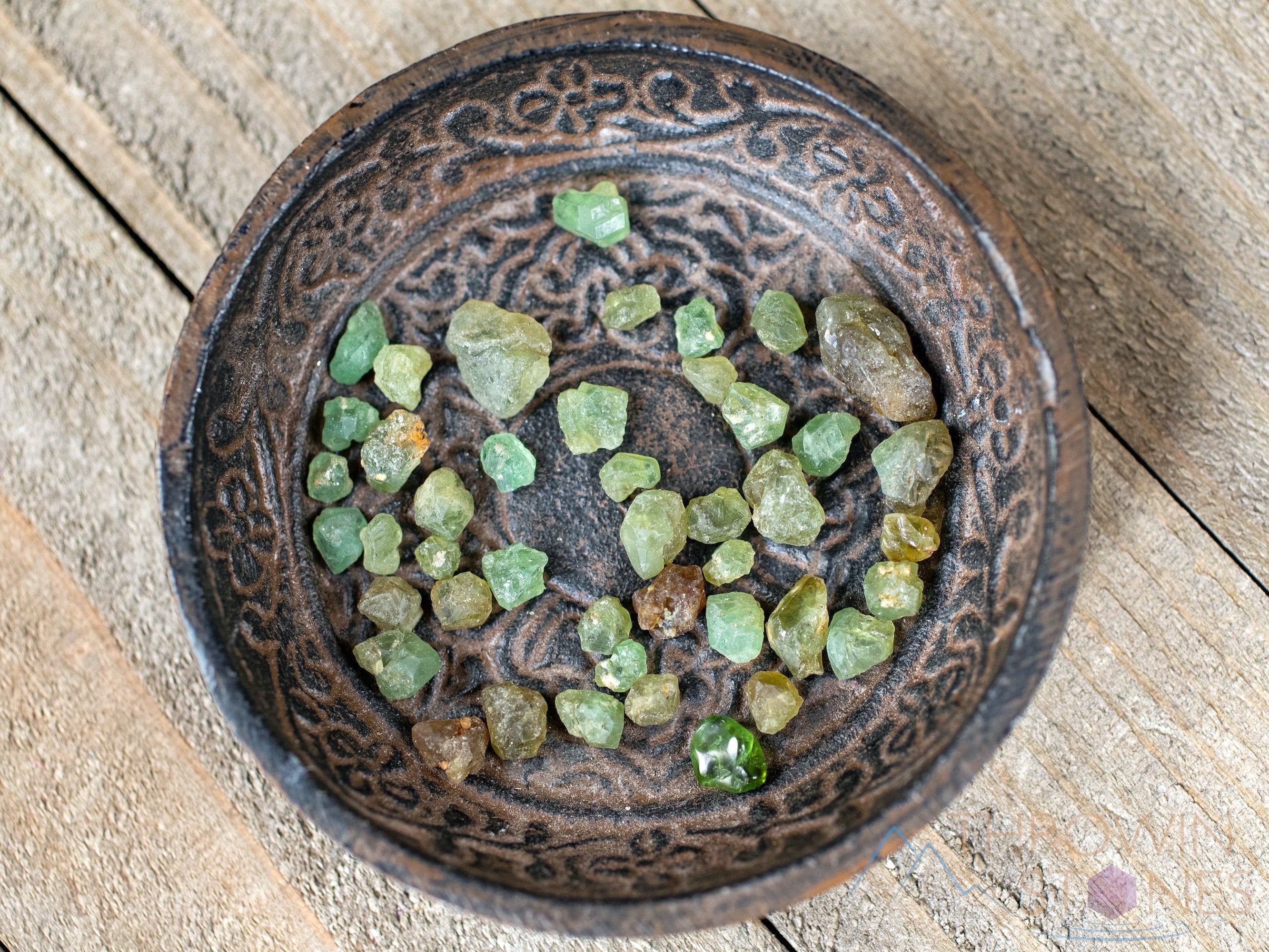 Raw Green Demantoid Garnet Crystal Chips - Natural Alluvial Gemstones for Jewelry Making, Birthstones & Mineral Collection | Small Healing Crystals for Meditation, Home Decor & Spiritual Gifts (E1807)