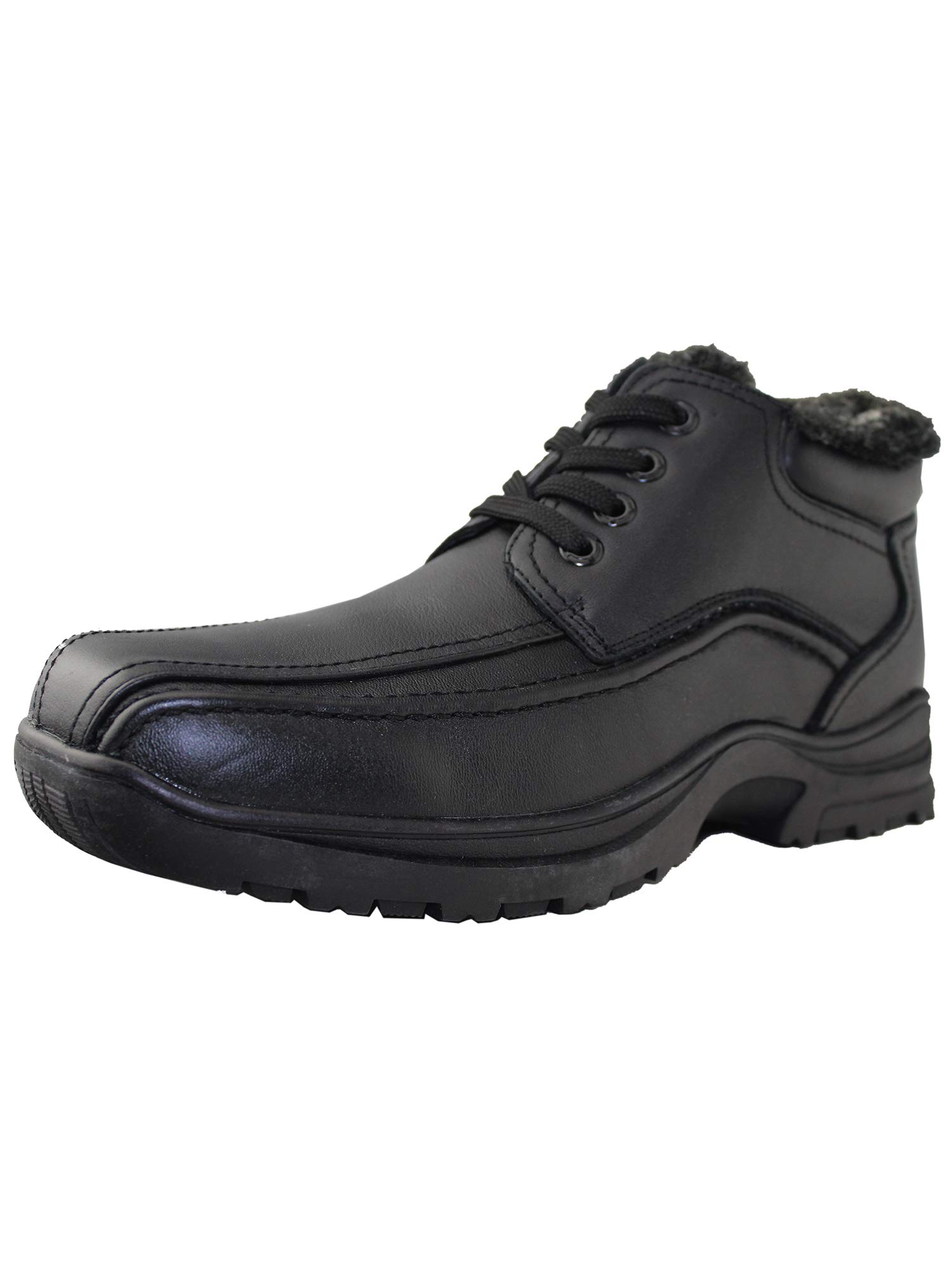 Men's Winter Boots - Waterproof Leather Snow Boots with Fur Lining for Warmth & Comfort | Perfect for Snowy Weather, Outdoor Activities & Winter Gifts