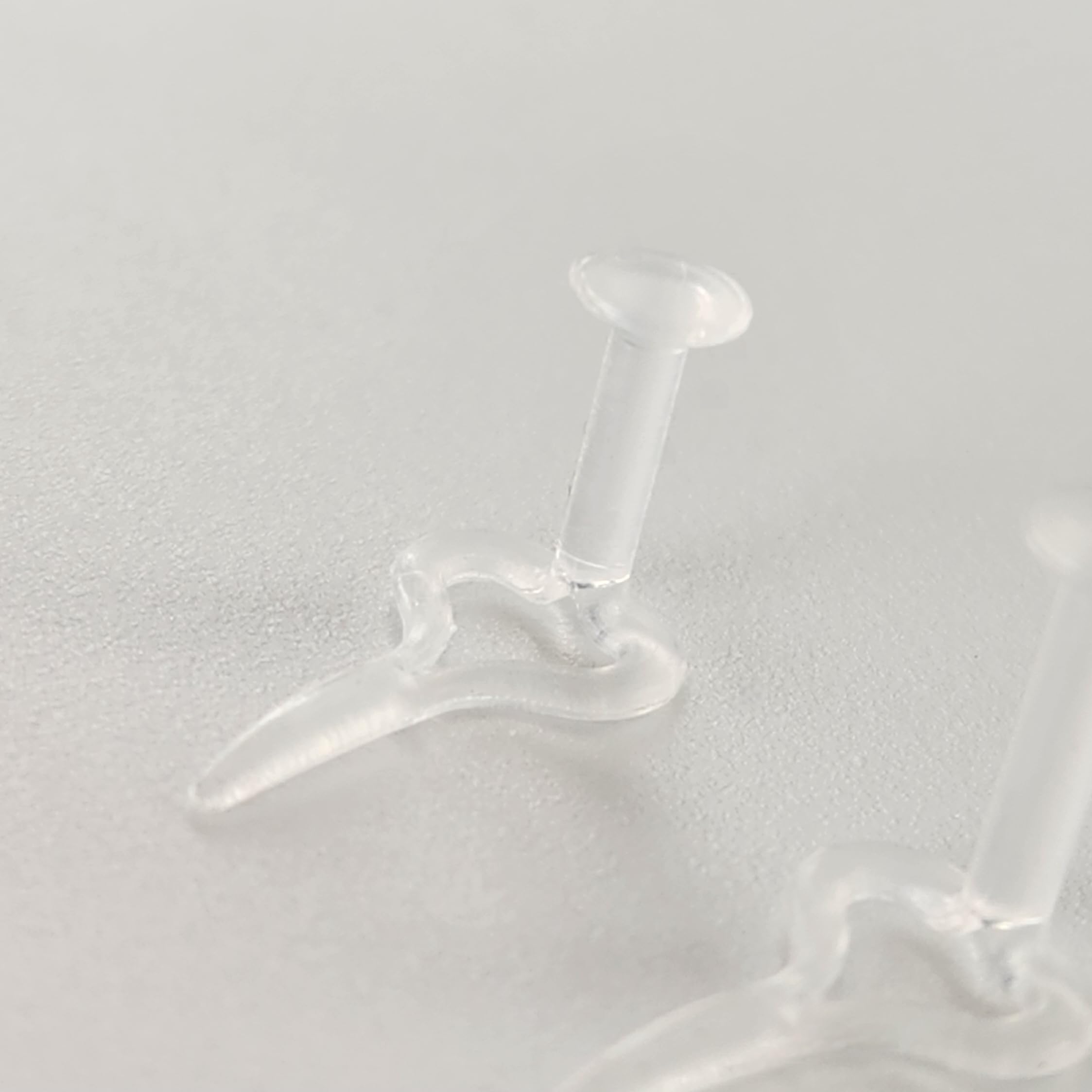 Clear Implant Silicone Body Piercing Retainers - Invisible Retainer for Work, Sports & MRI Safety - Hypoallergenic Pair for Sensitive Skin