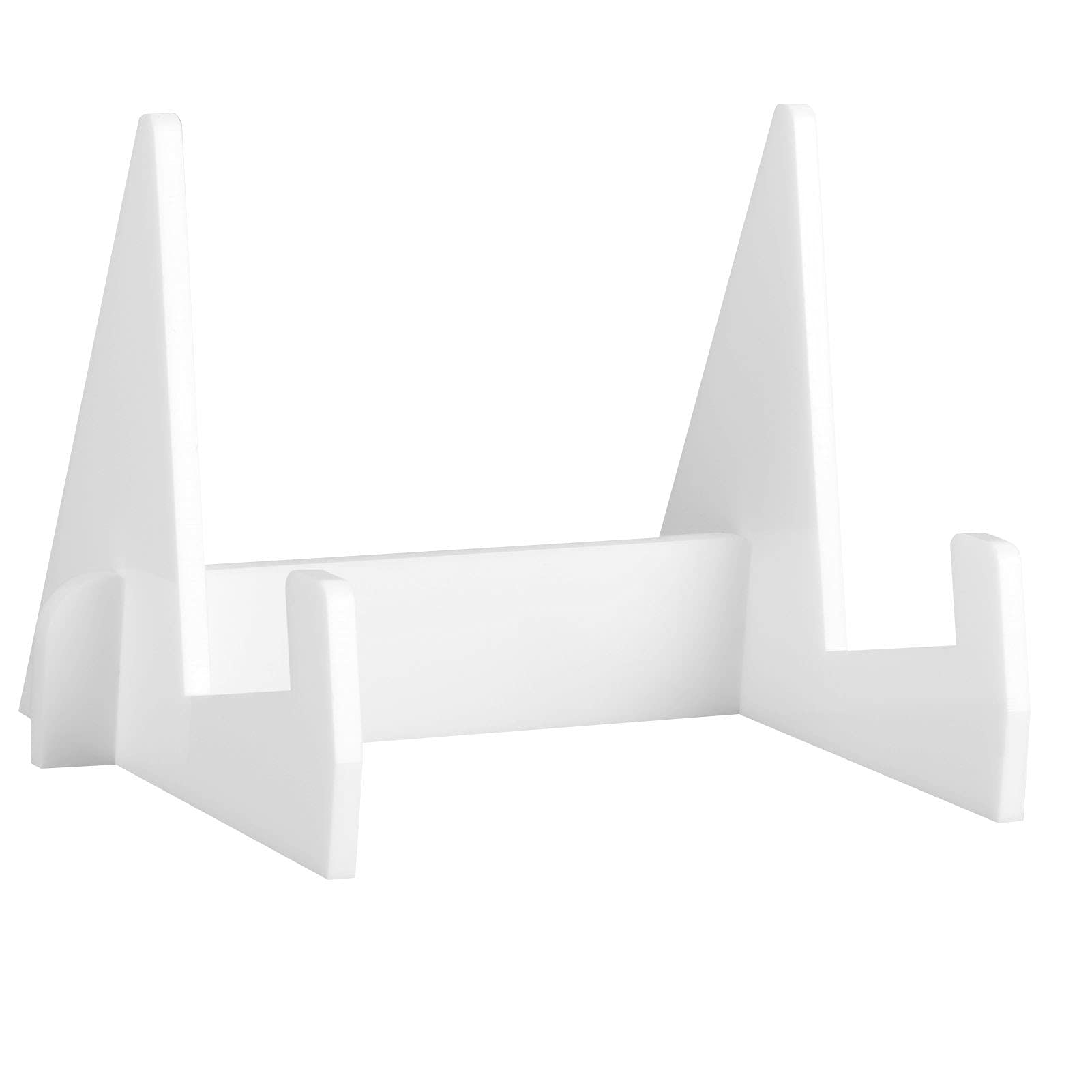 Shanrya Acrylic Bookcase - Detachable & Stable Book Holder for Office, Kitchen, and Home - Scratch-Resistant White Bookshelf for Cookbooks, Office Supplies & Decor