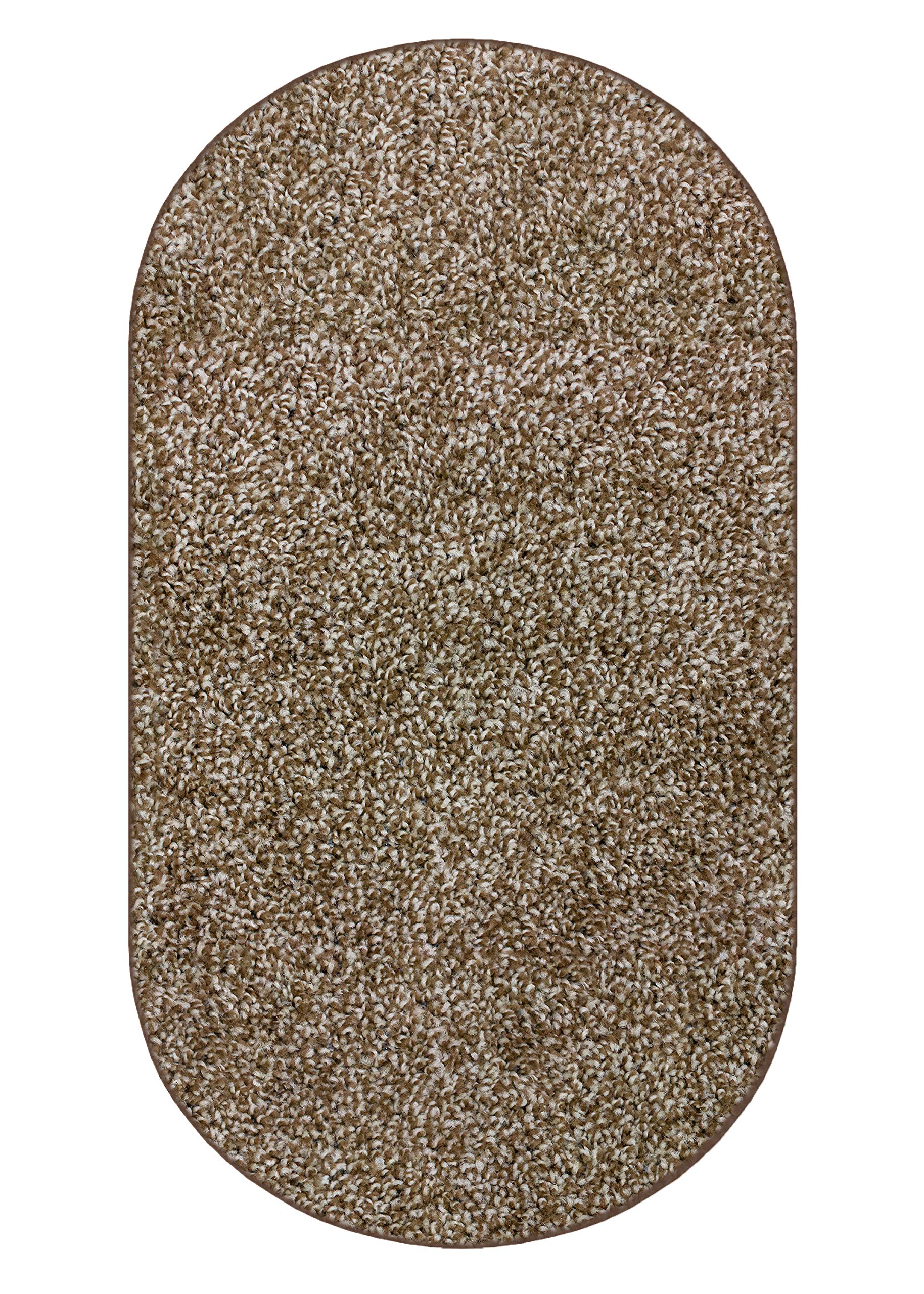 Koeckritz 9'x12' Oval Chocolate Chip Area Rug - Soft Non-Slip Living Room Carpet for Bedroom, Dining Room & Home Decor | Multiple Sizes & Shapes Available