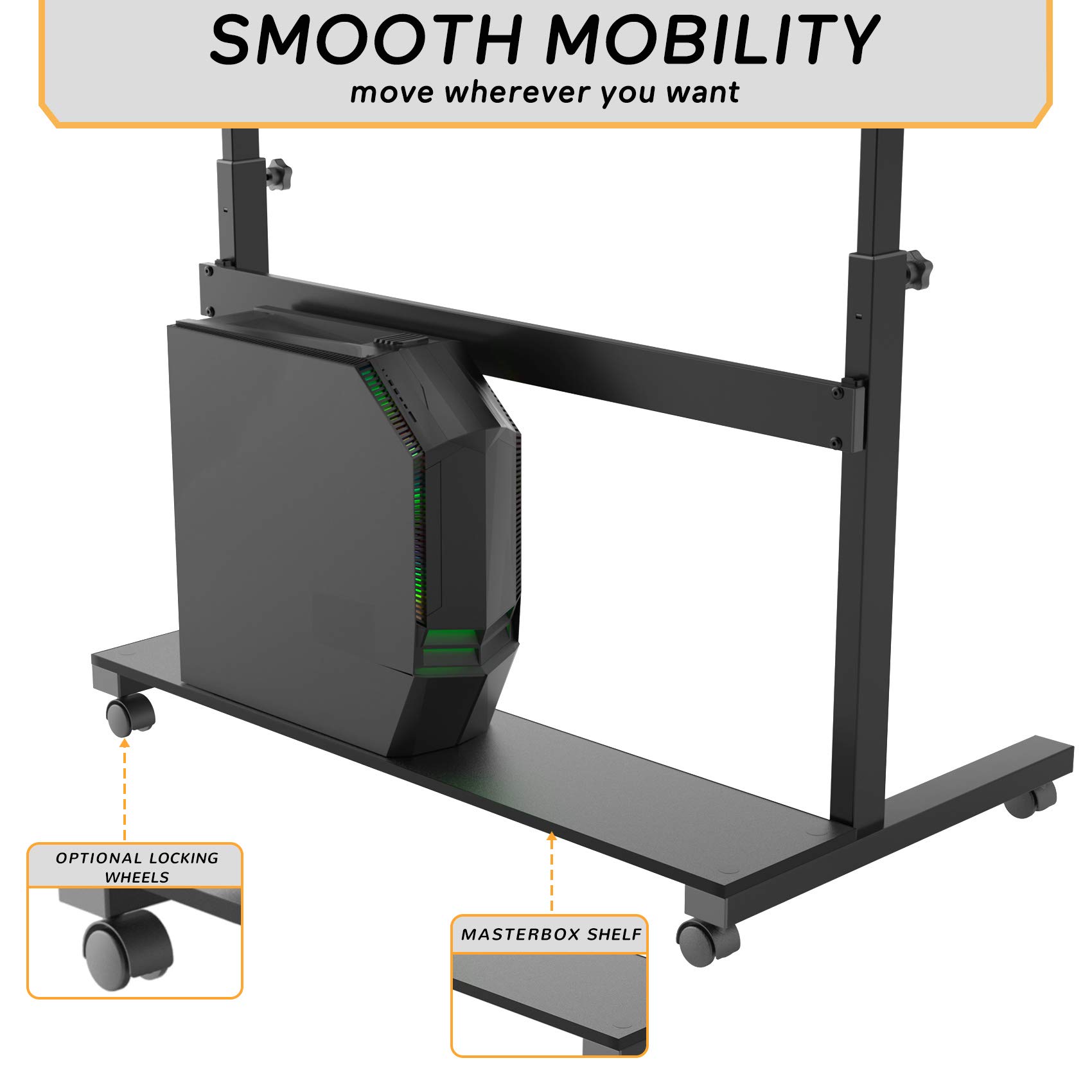 Height Adjustable Standing Desk with Wheels - 41