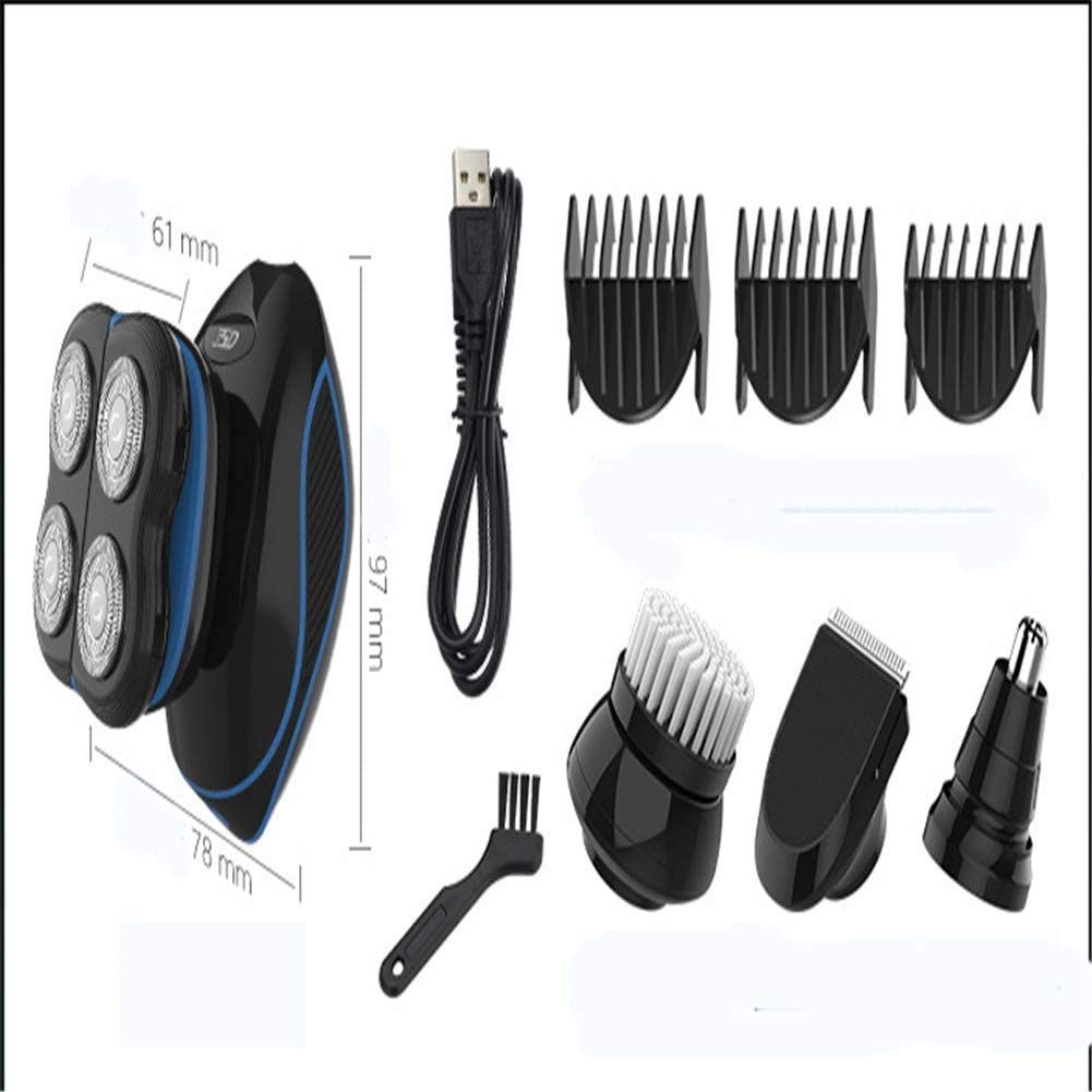 5-in-1 Electric Shaver for Men - Fast Charging 5D Floating Waterproof Razor with Nose Hair Trimmer & Facial Cleansing Brush | Perfect for Travel, Gym & Daily Grooming