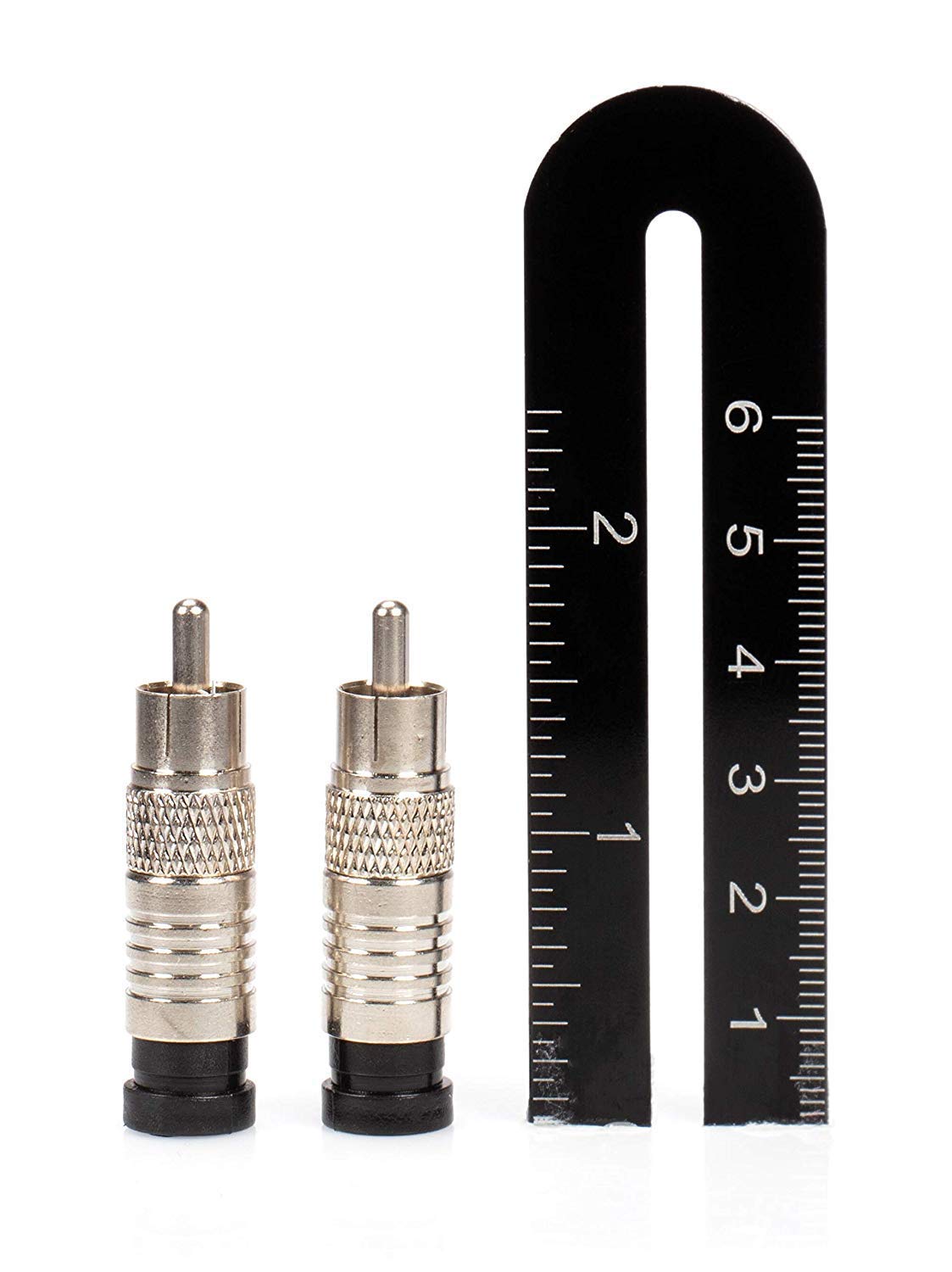10 Pack RCA Compression Connectors for RG-6 Coaxial Cable - Universal Male Connectors for RCA, Subwoofer, Composite & Component Cables - Perfect for Home Theater, Audio Systems & CCTV Installations