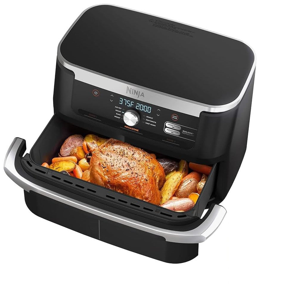 NINJA AD600CO Foodi 7-in-1 DualZone FlexBasket Air Fryer - Certified Refurbished with Home Essentials Warranty | Perfect for Healthy Cooking, Meal Prep & Family Dinners