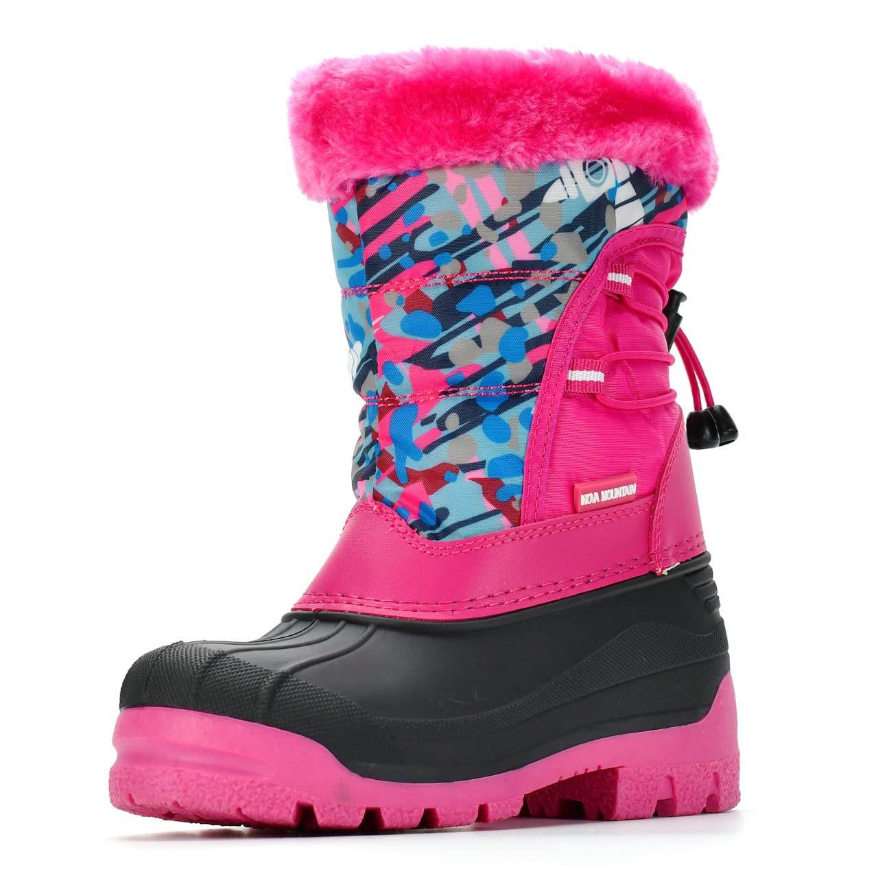 Nova Mountain Kids' Winter Snow Boots - Waterproof & Warm Snow Boots for Boys & Girls - Perfect for Snow Play, Sledding & Outdoor Winter Activities