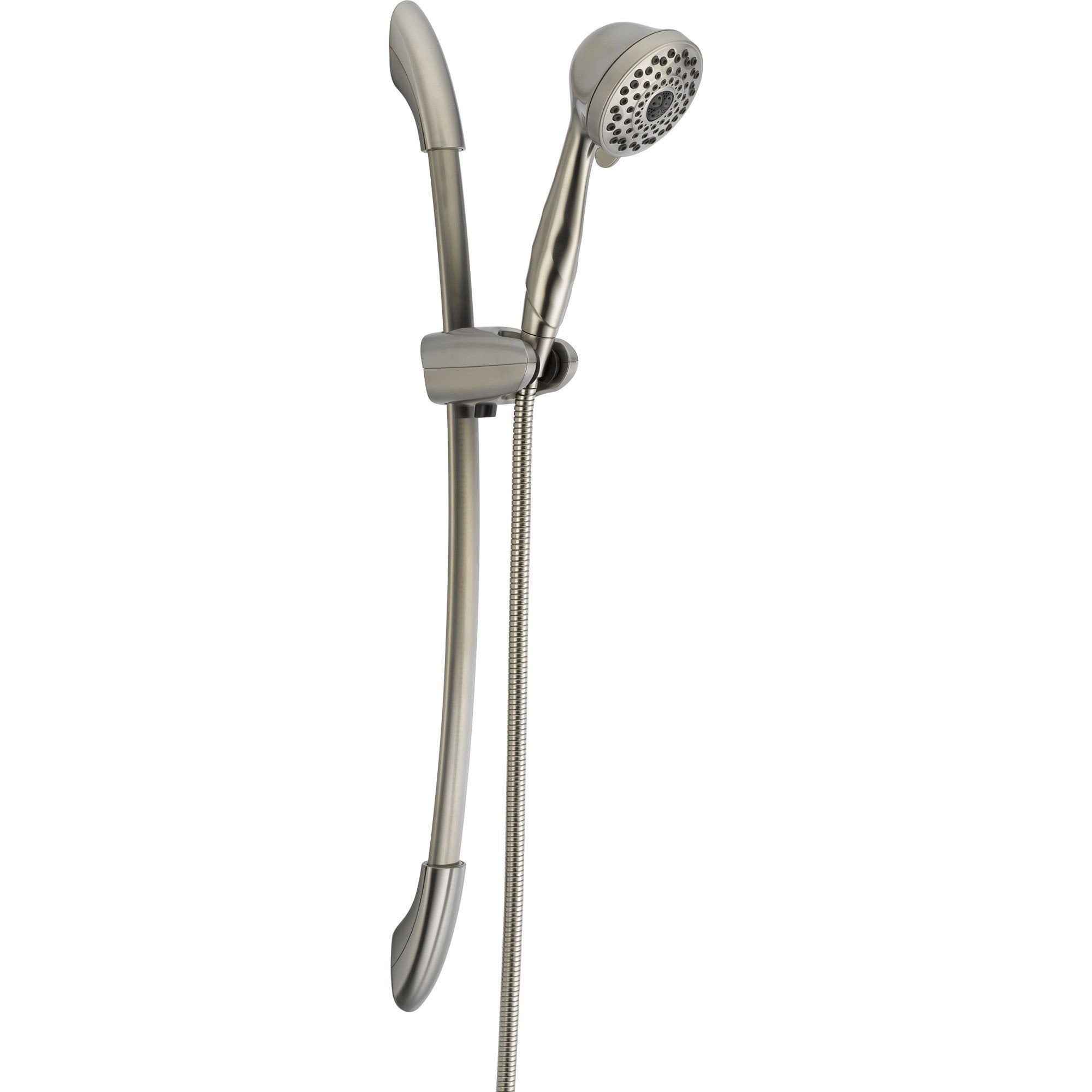 Delta 7 Spray Stainless Steel Finish Handheld Shower Faucet with Slide Bar 561104 - Perfect for Bathroom Renovation & Spa-Like Shower Experience