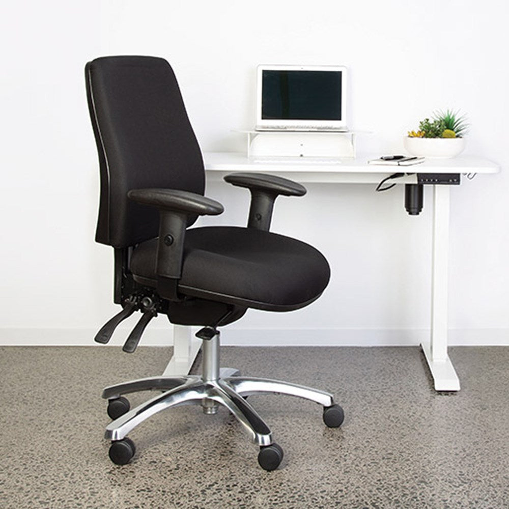 Buro Roma Highback 24/7 Ergonomic Office Chair with Adjustable Lumbar Support - Perfect for Long Hours of Work, Gaming, and Home Office Use