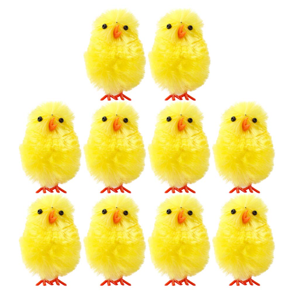 PRETYZOOM 36pcs Mini Yellow Easter Chenille Chicks - Cute Baby Chick Toys for Kids, Easter Party Favors, Bulk Spring Decorations - Perfect for Easter Egg Hunts, Classroom Rewards & Spring Celebration Decor