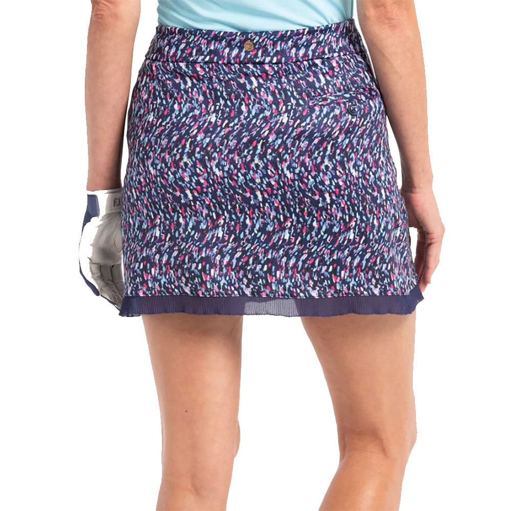 EP New York Swirl Print 16.5 Inch Women's Golf Skort - Stylish Athletic Skirt with Built-in Shorts for Golf, Tennis & Casual Wear